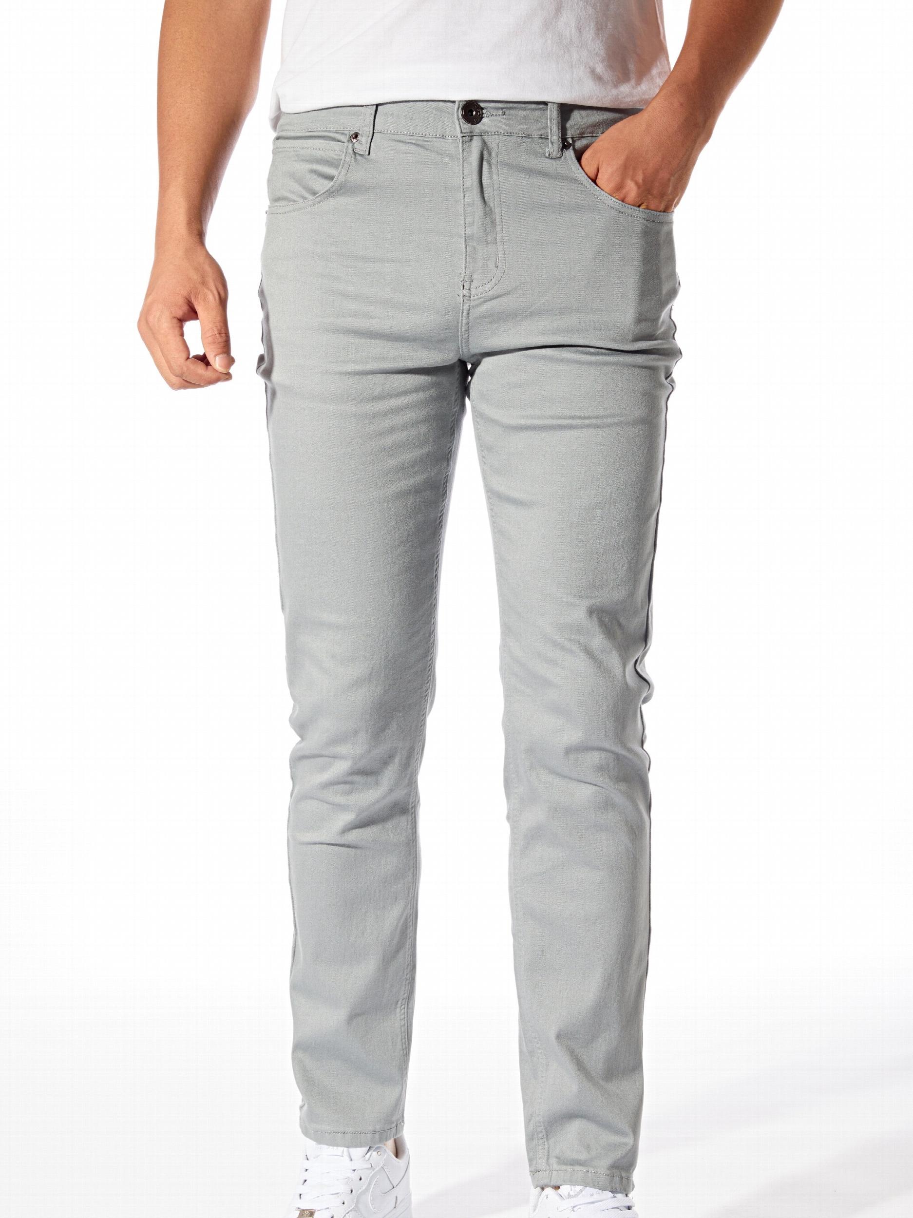Slim Fit Casual Pants Men's Stretch Mid Pants Fall Winter