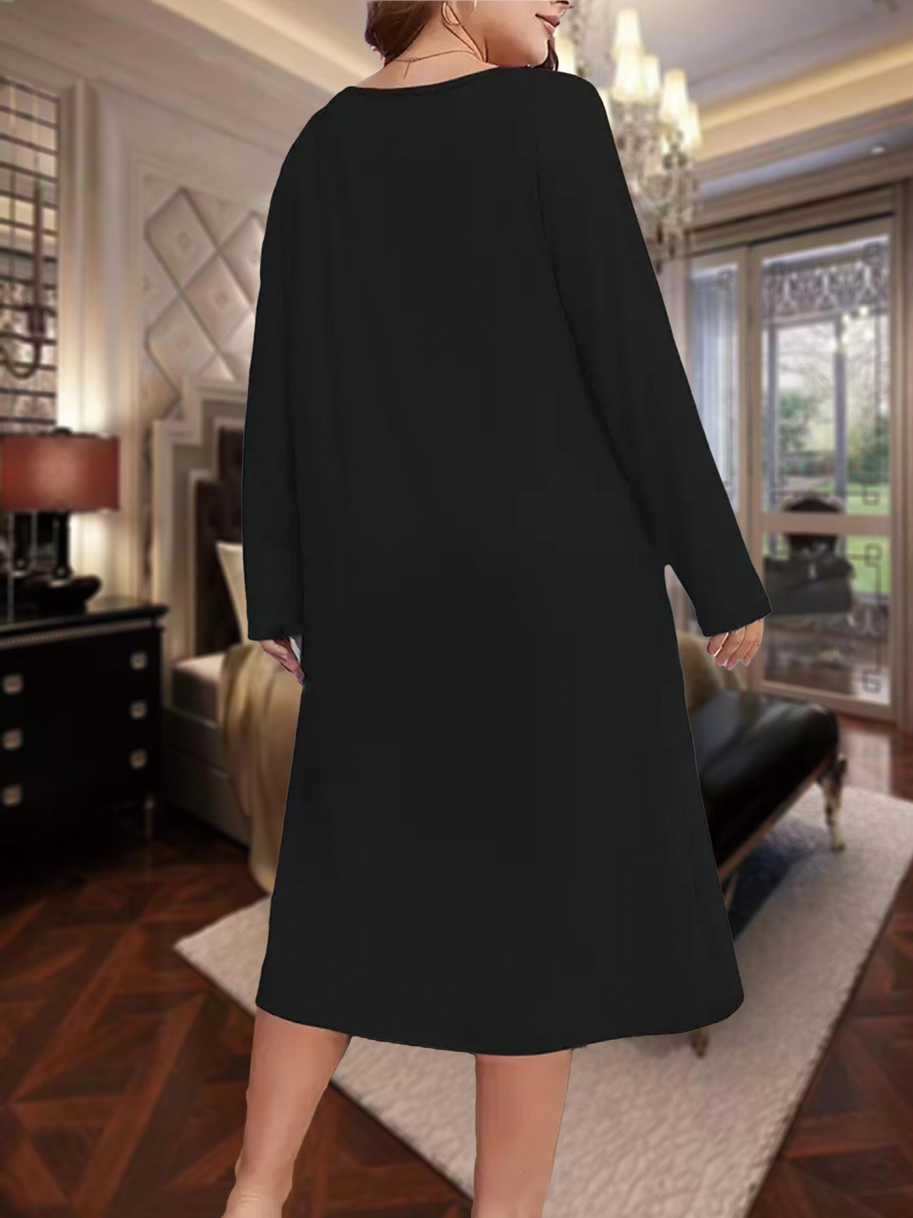 Halloween Ghost Print Nightdress Long Sleeve