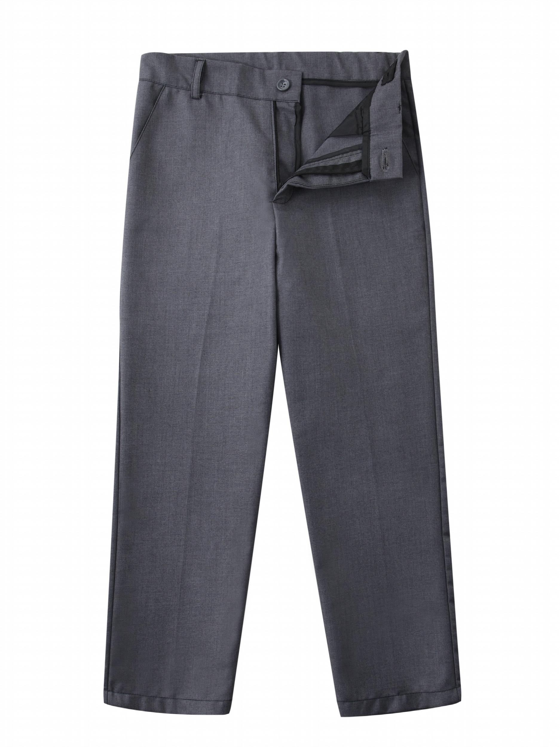 Boys Flat Front Dress Pants Adjustable Waist School Uniforms Pants