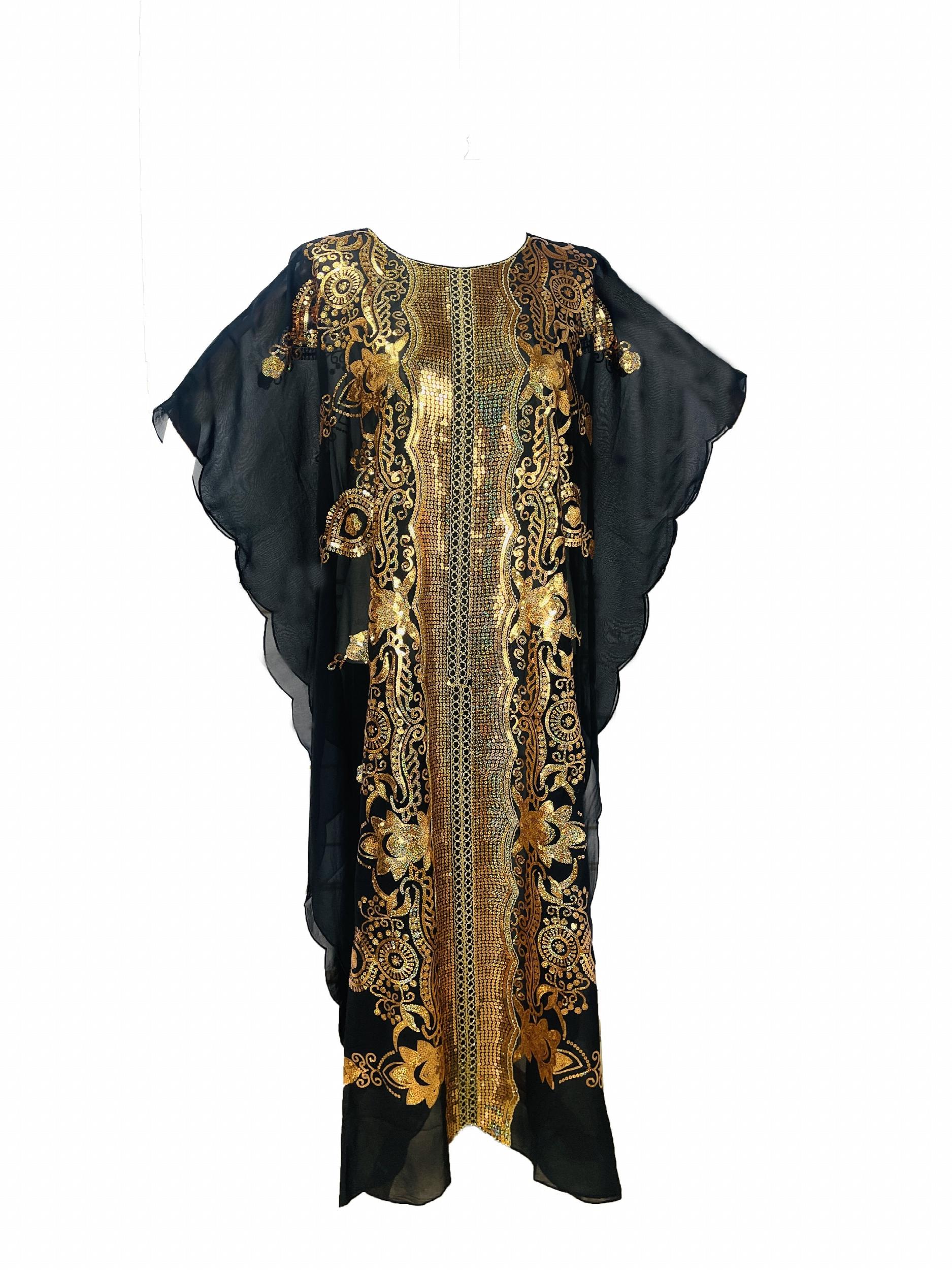 Women's African Sequin Embroidered Dashiki Dress