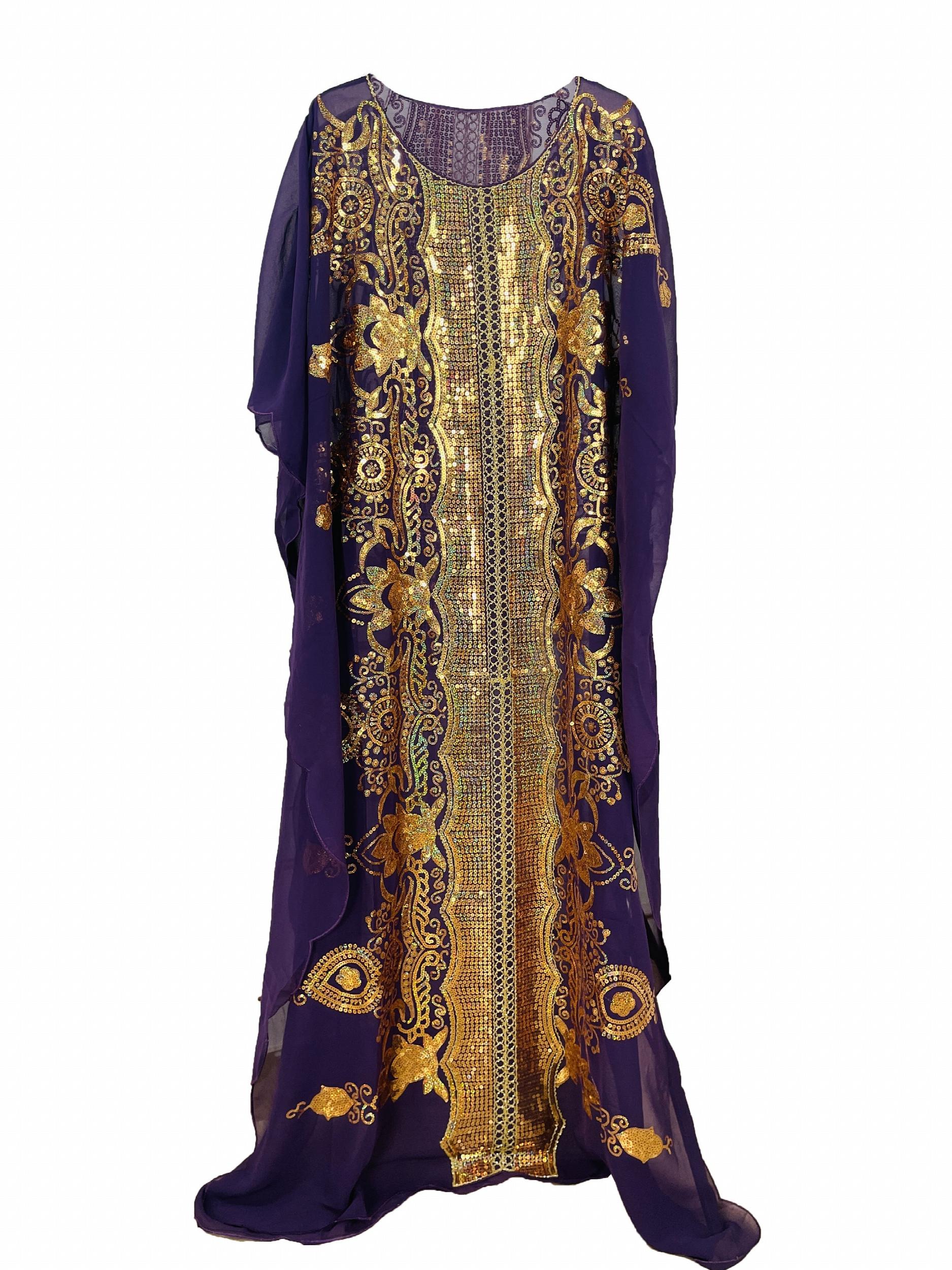 Women's African Sequin Embroidered Dashiki Dress