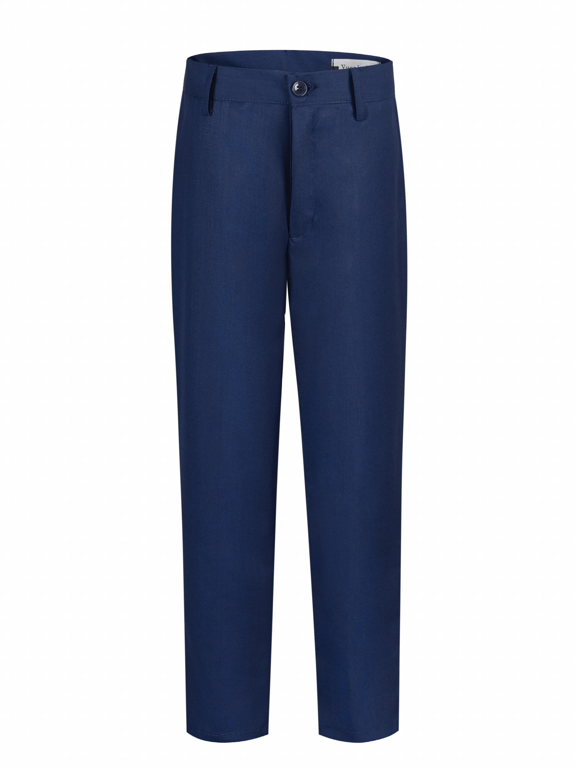 Boys Flat Front Dress Pants Adjustable Waist School Uniforms Pants
