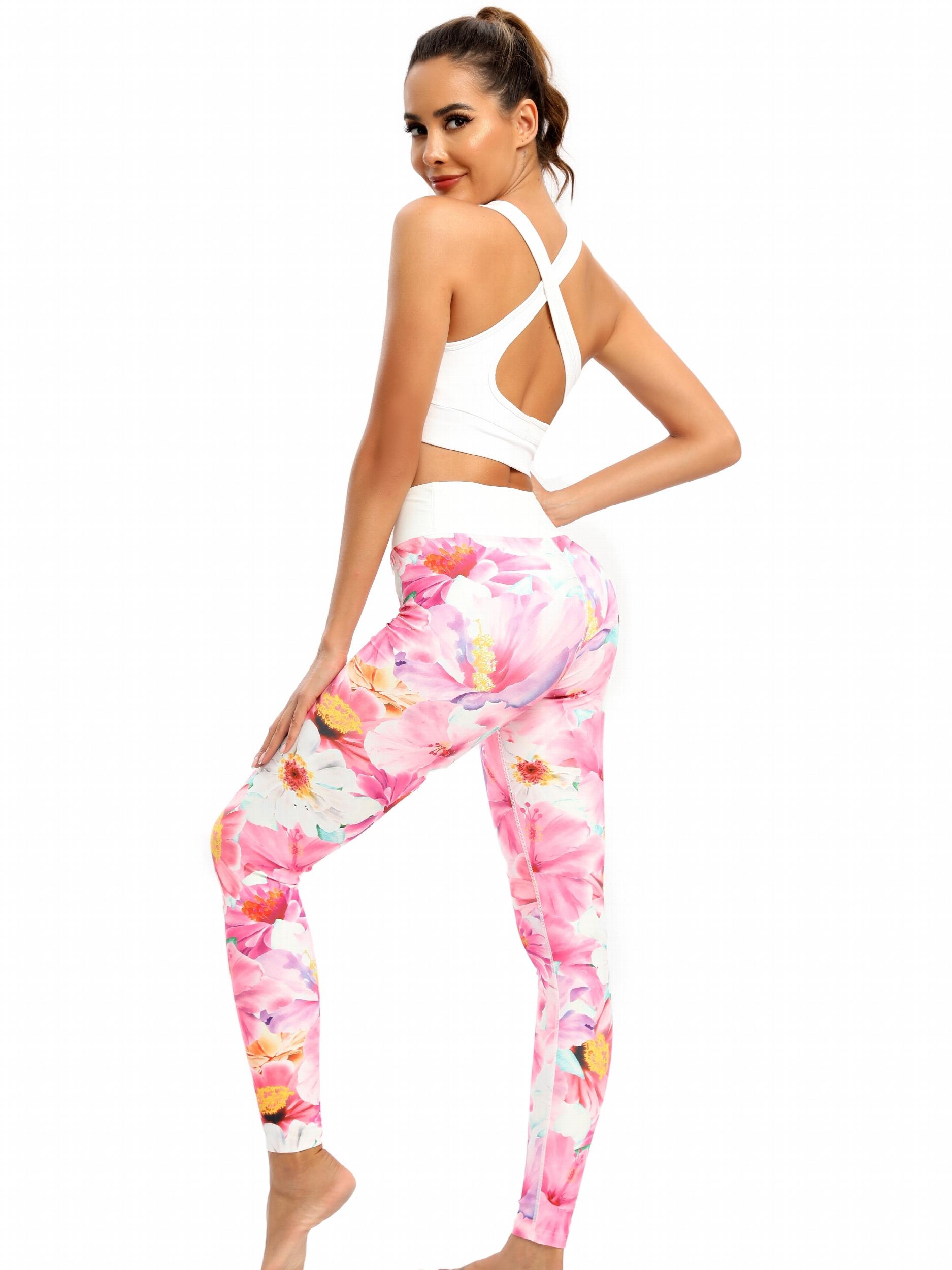 Personality Flower Print High Waist Butt Lifting Leggings