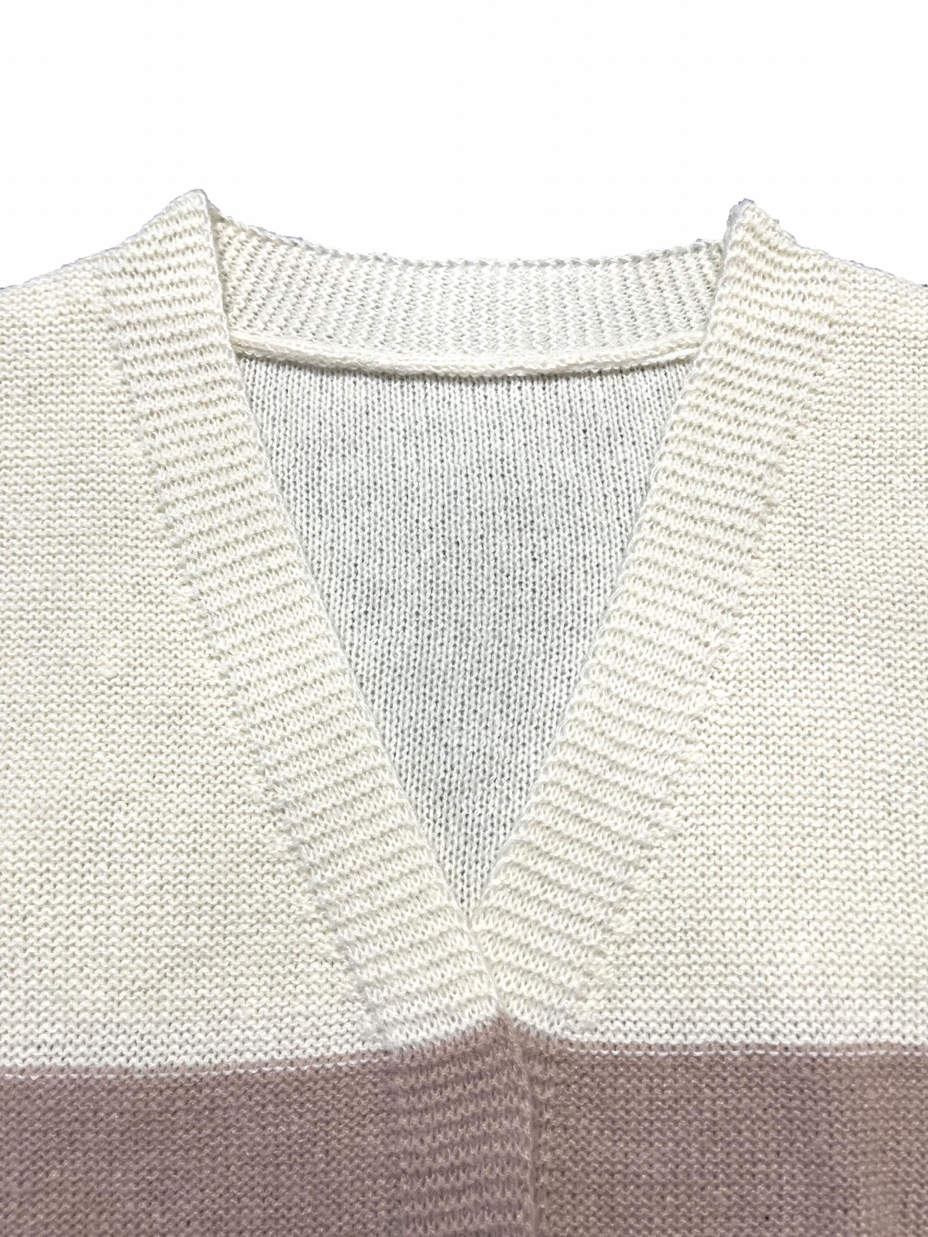 Colorblock Ribbed Knit Long Sleeve Open Front Sweater Cardigan
