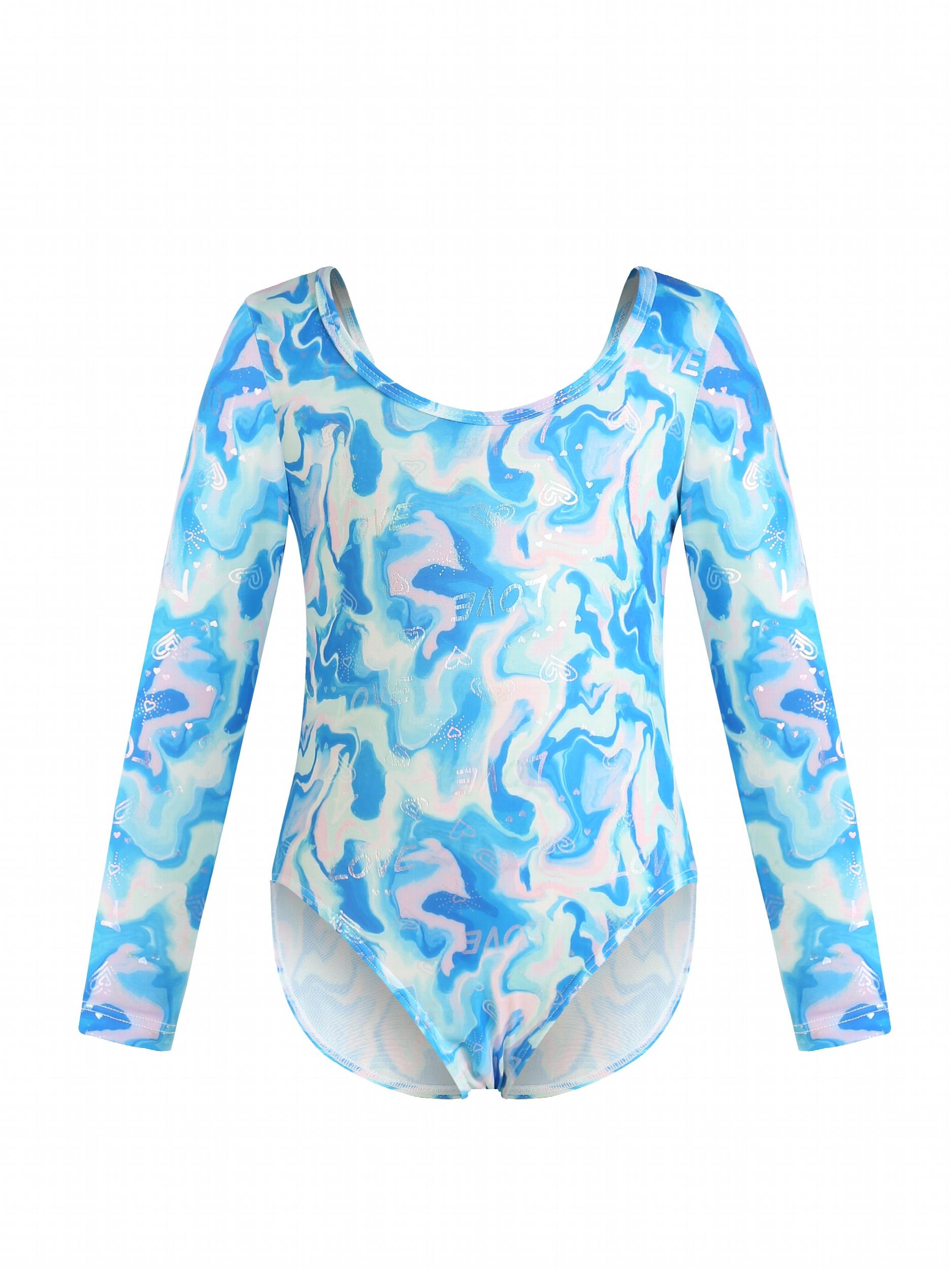 Dreamy Butterfly Tie Dye Gymnastics Suit Long Sleeve