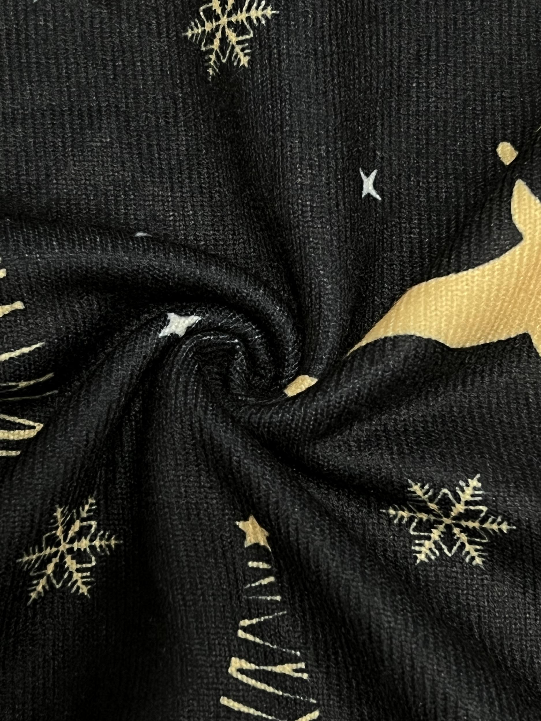 Christmas Casual Cardigan - Tree & Elk Print Long Sleeve