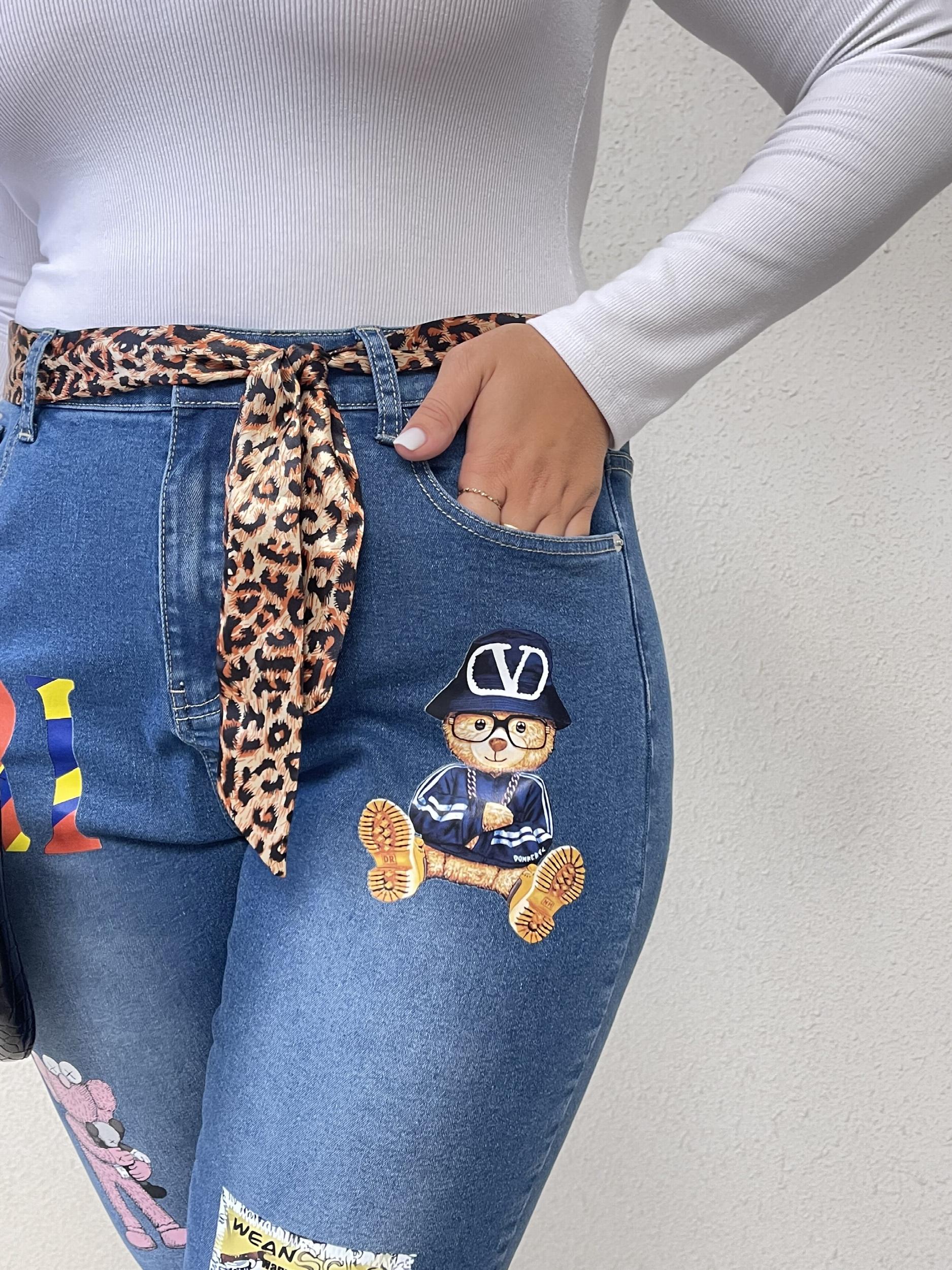 Women's High Stretch Skinny Jeans With Belt