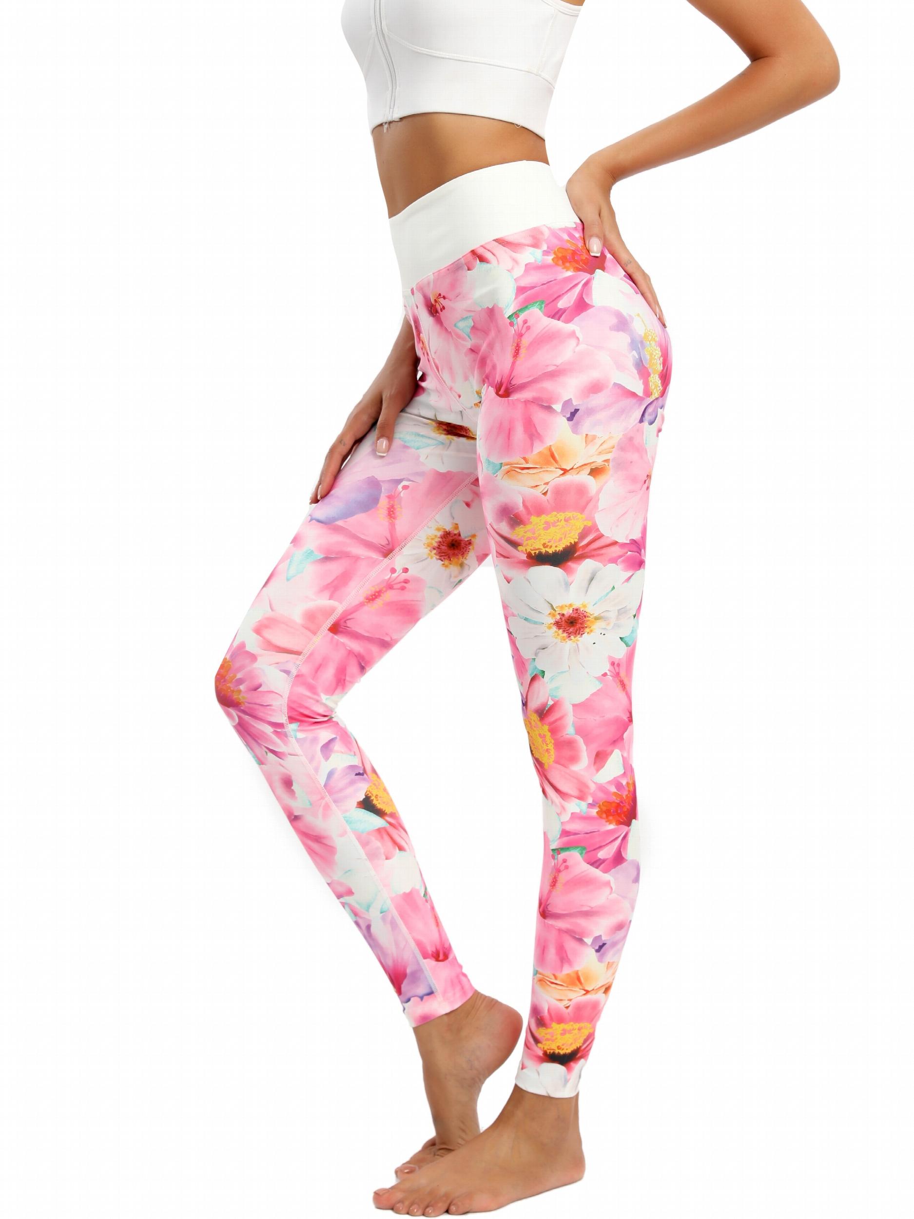 Personality Flower Print High Waist Butt Lifting Leggings