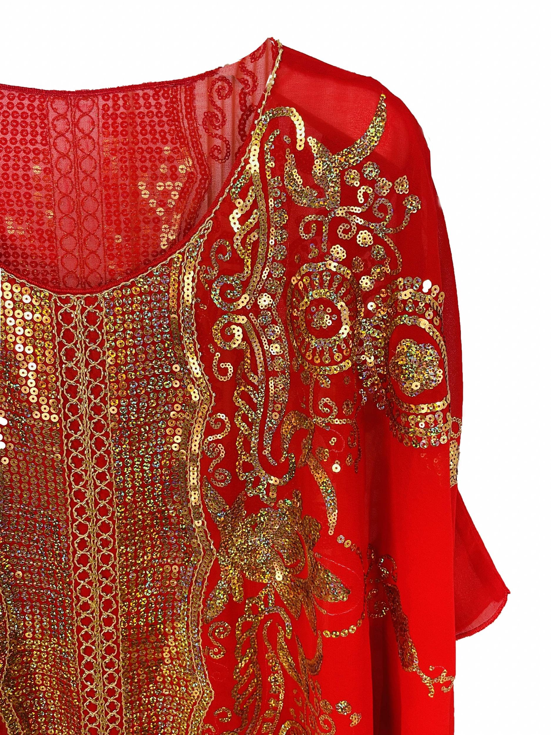 Women's African Sequin Embroidered Dashiki Dress