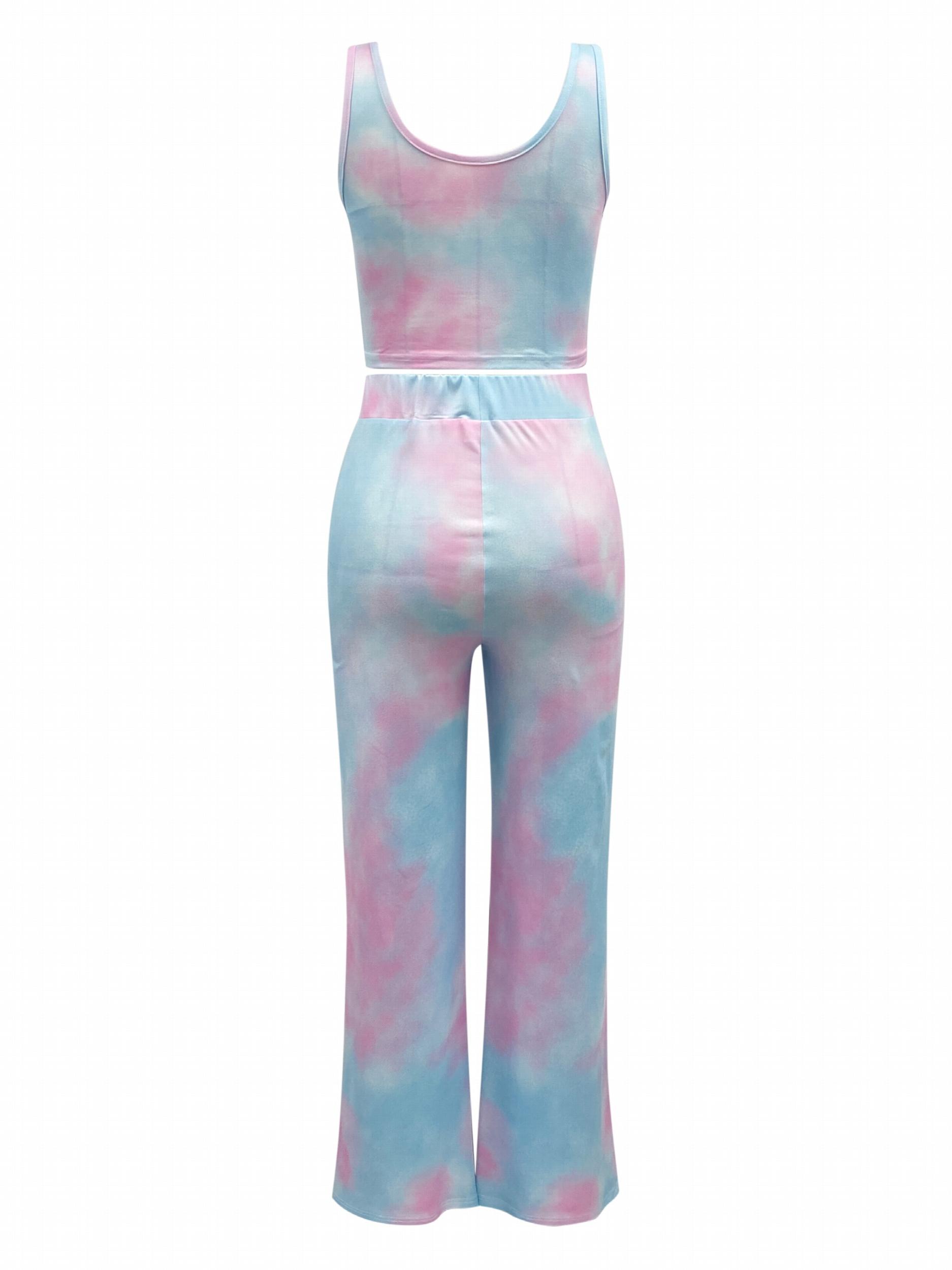 Sleeveless Tank Top & Wide Leg Pants Set for Women