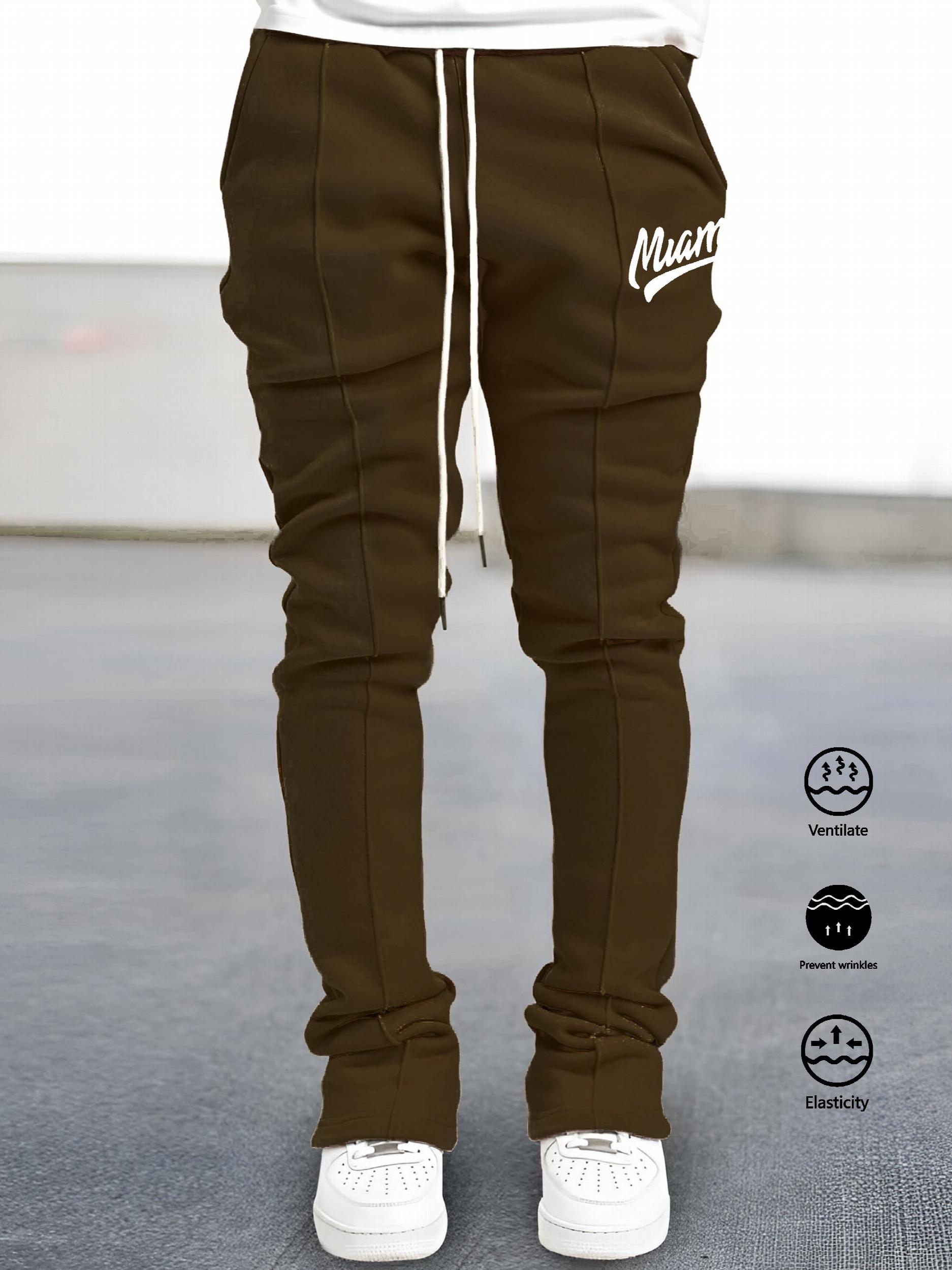 Men's Comfy Bell Bottom Pants Hip Hop Style Joggers