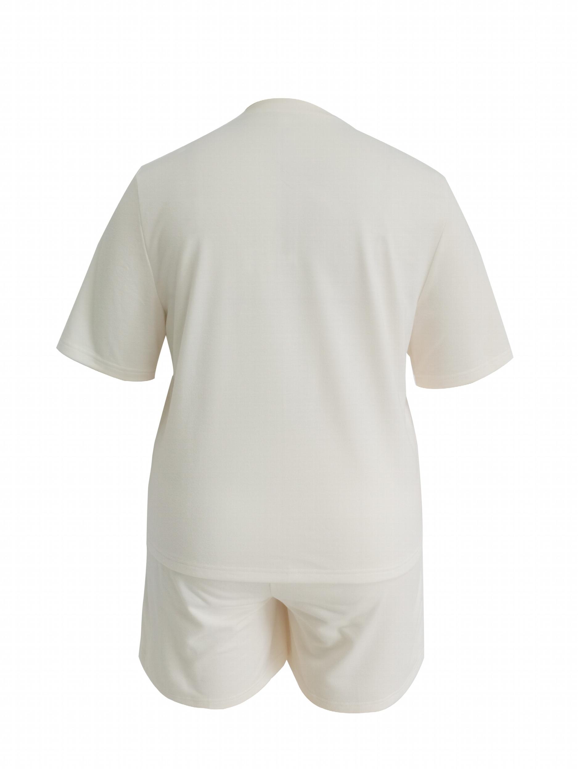 Letter Print Tee & Shorts Set
