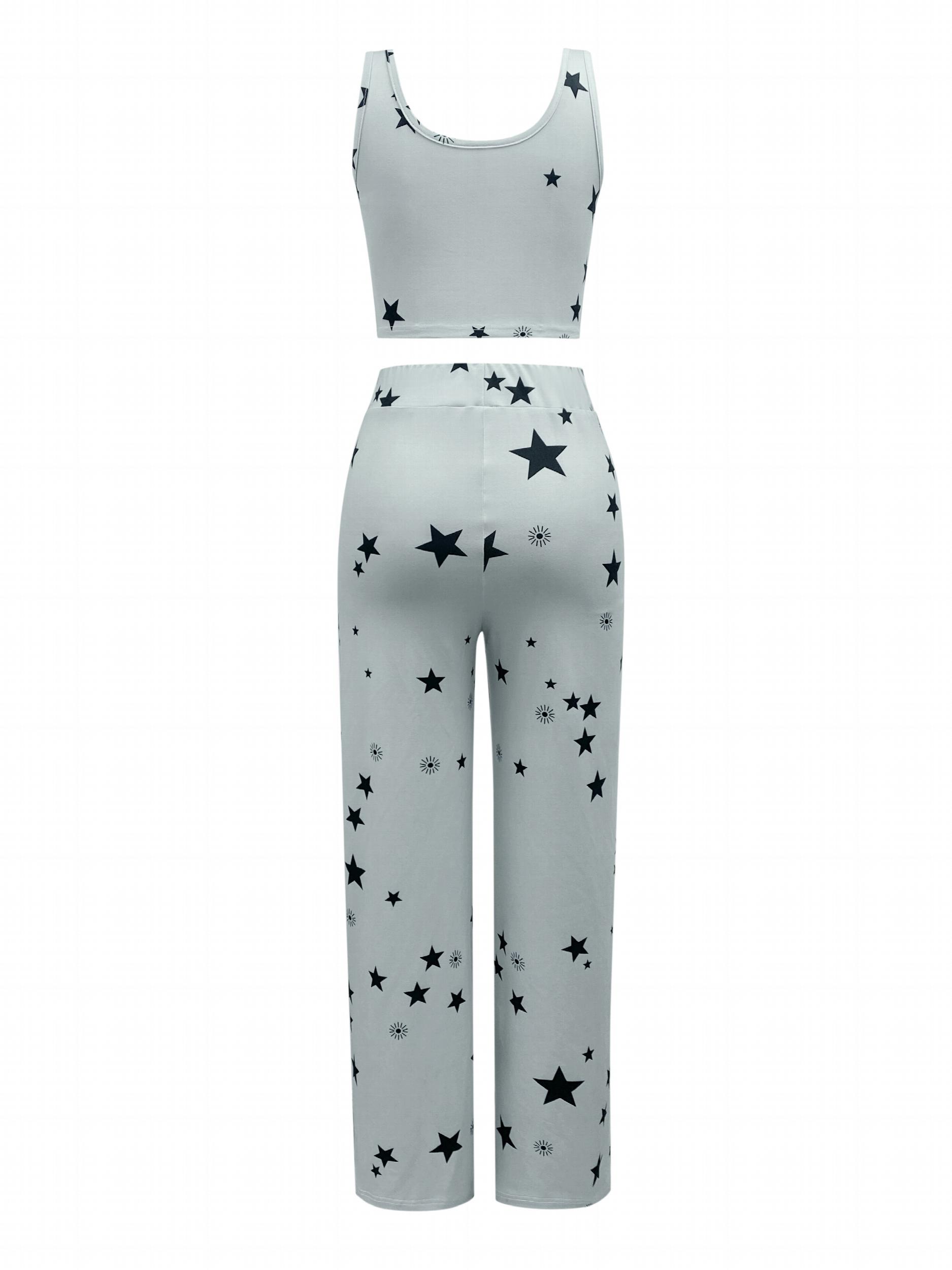 Sleeveless Tank Top & Wide Leg Pants Set for Women