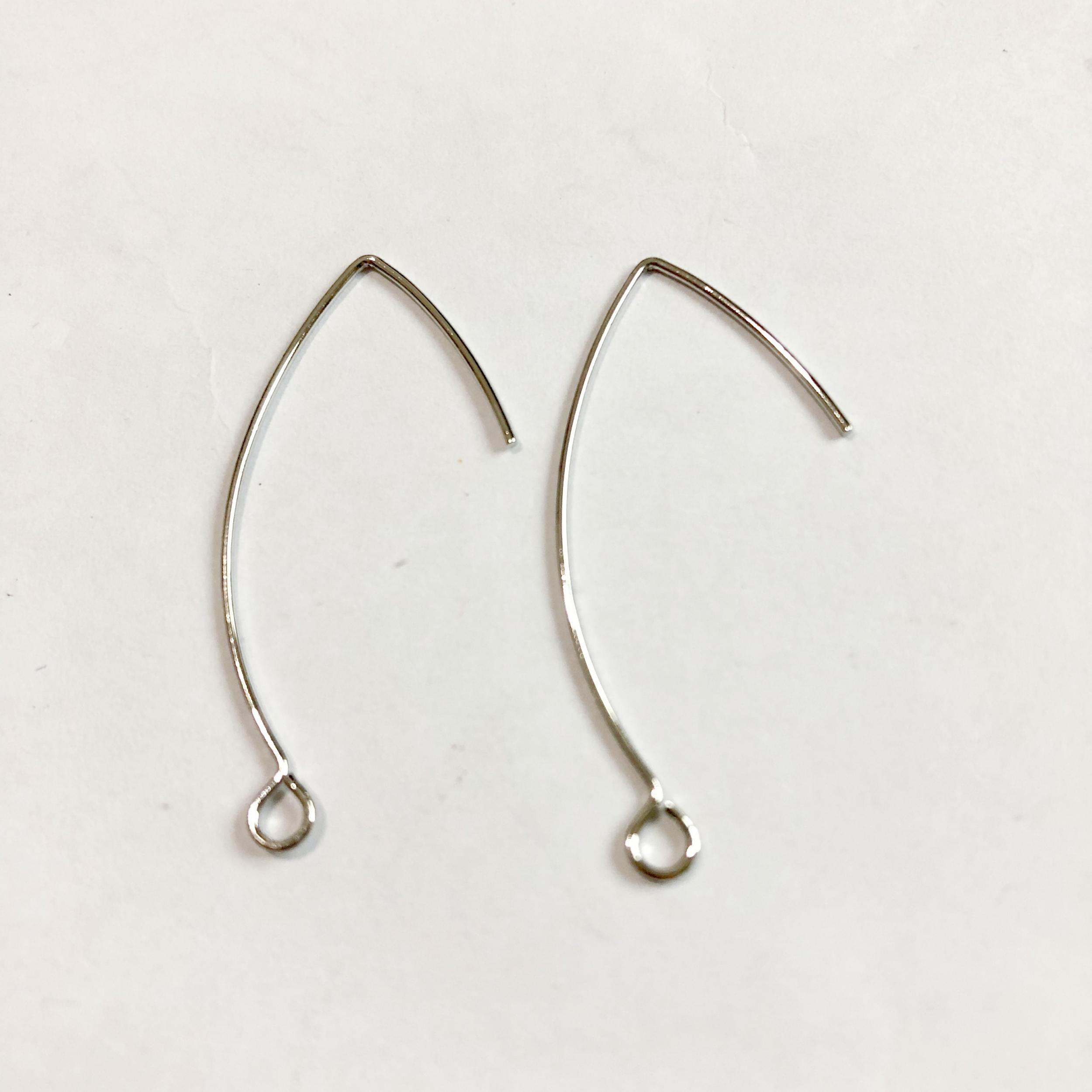 20pcs Golden Silvery Ear Wire DIY Assembly Ear Hooks