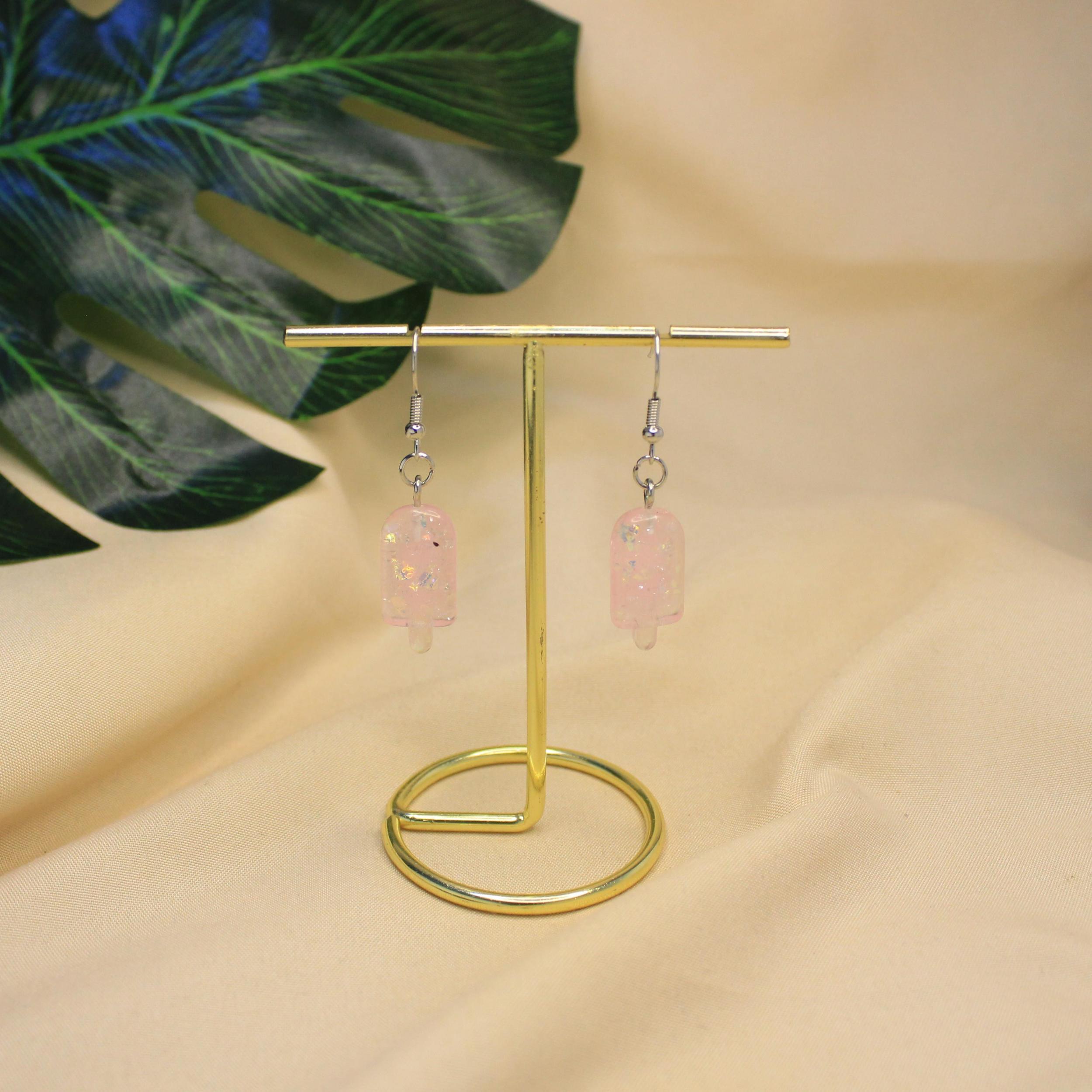 3D Stick Popsicle Pendant Earrings, Multiple Colors