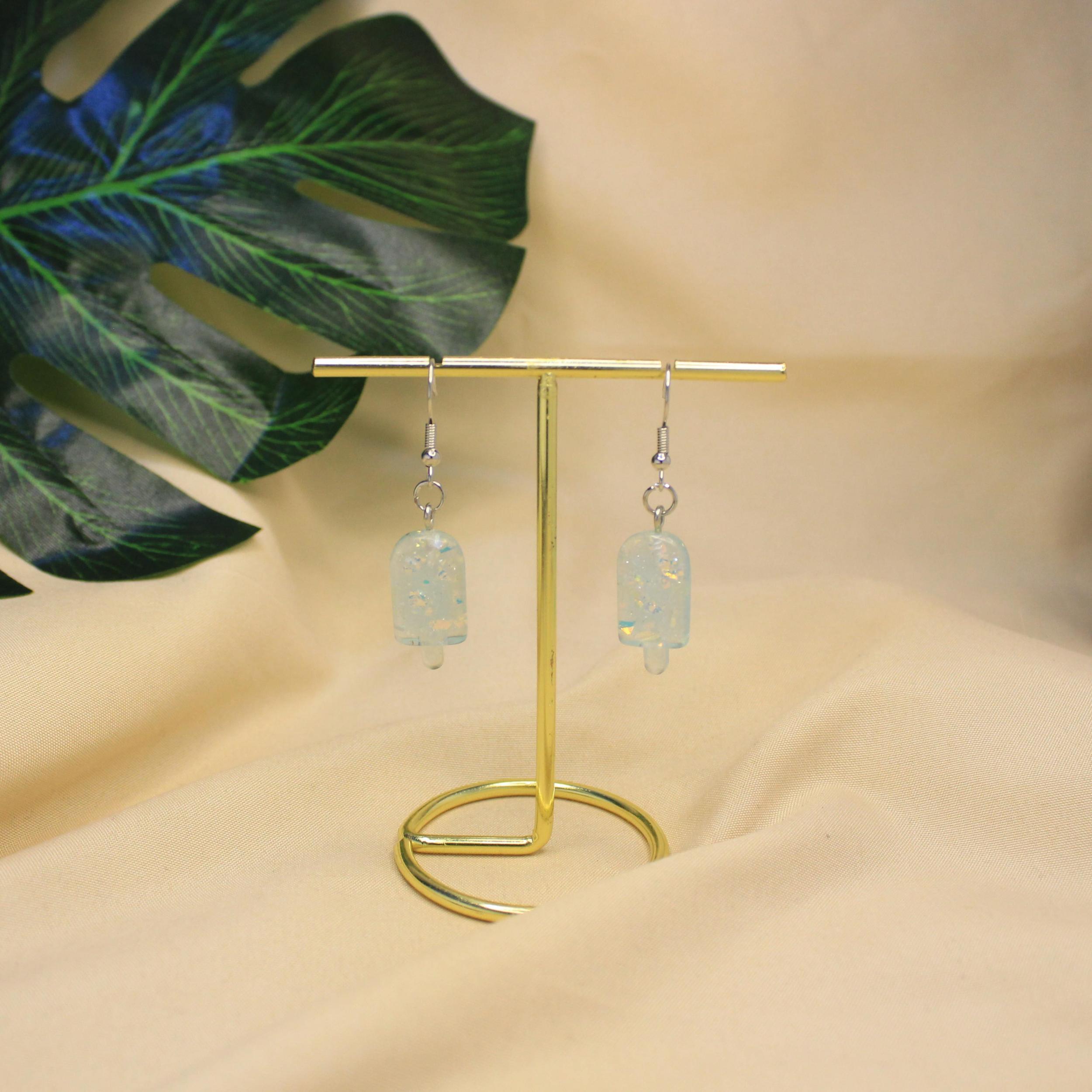 3D Stick Popsicle Pendant Earrings, Multiple Colors