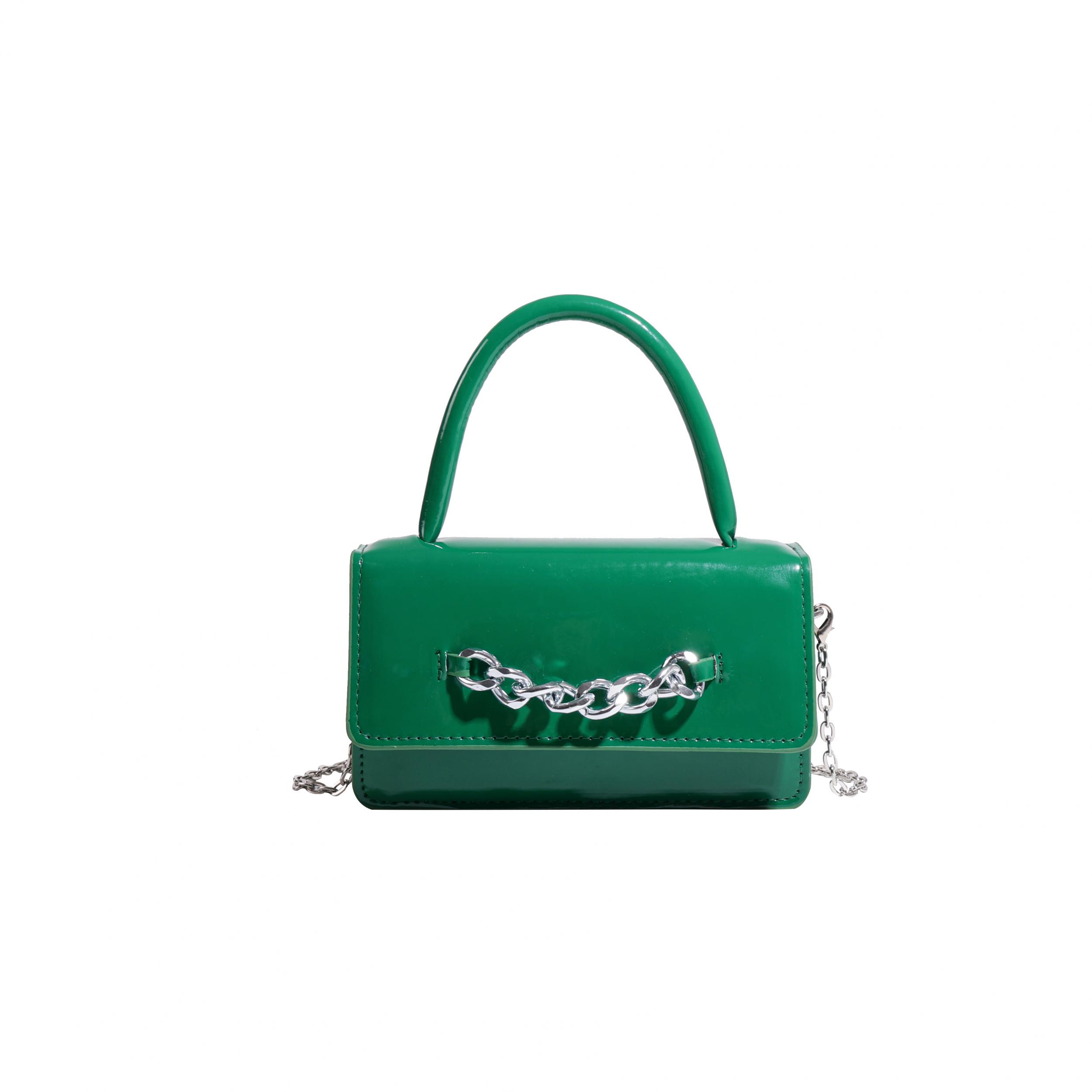 Chain Square Crossbody Bag Top Handle Satchel Purse