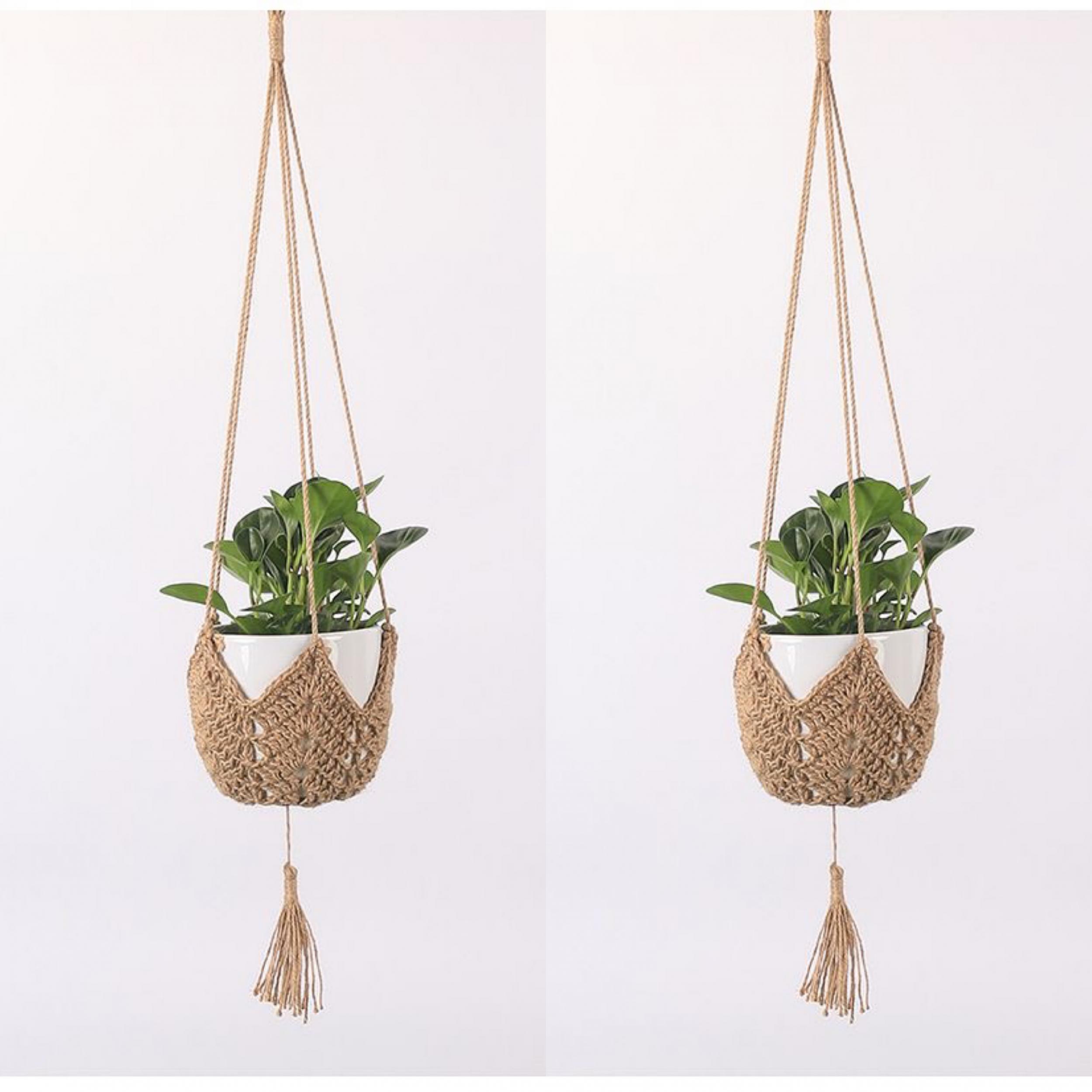 3pcs Guno Macrame Plant Hanger Hand Woven Boho Flowerpot Rack