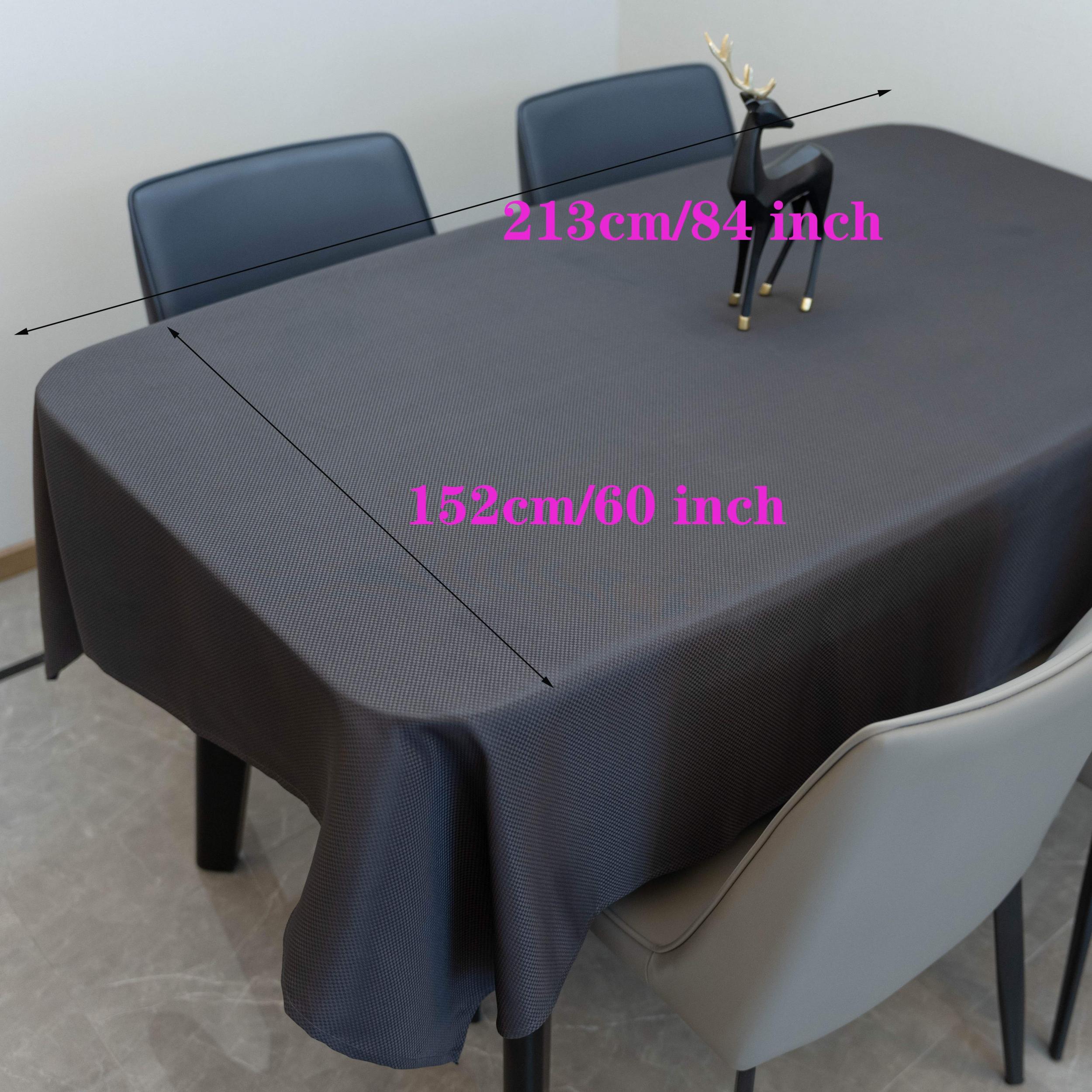 Rectangle Waffle Pattern Tablecloth, Stain Resistant, 152.4 x 213.36 cm