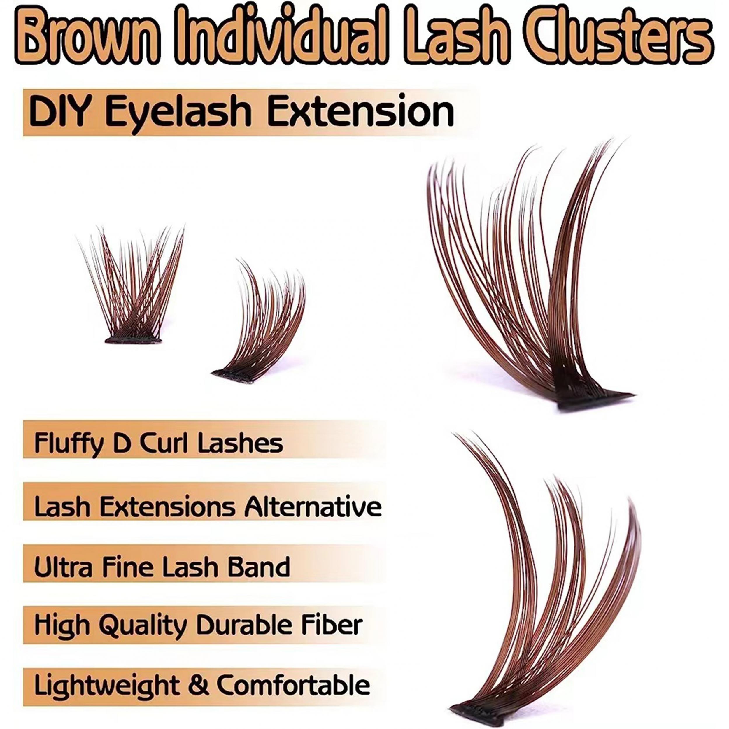 Wispy Natural Look Individual Lashes D Curling DIY Cluster Eyelash Extension