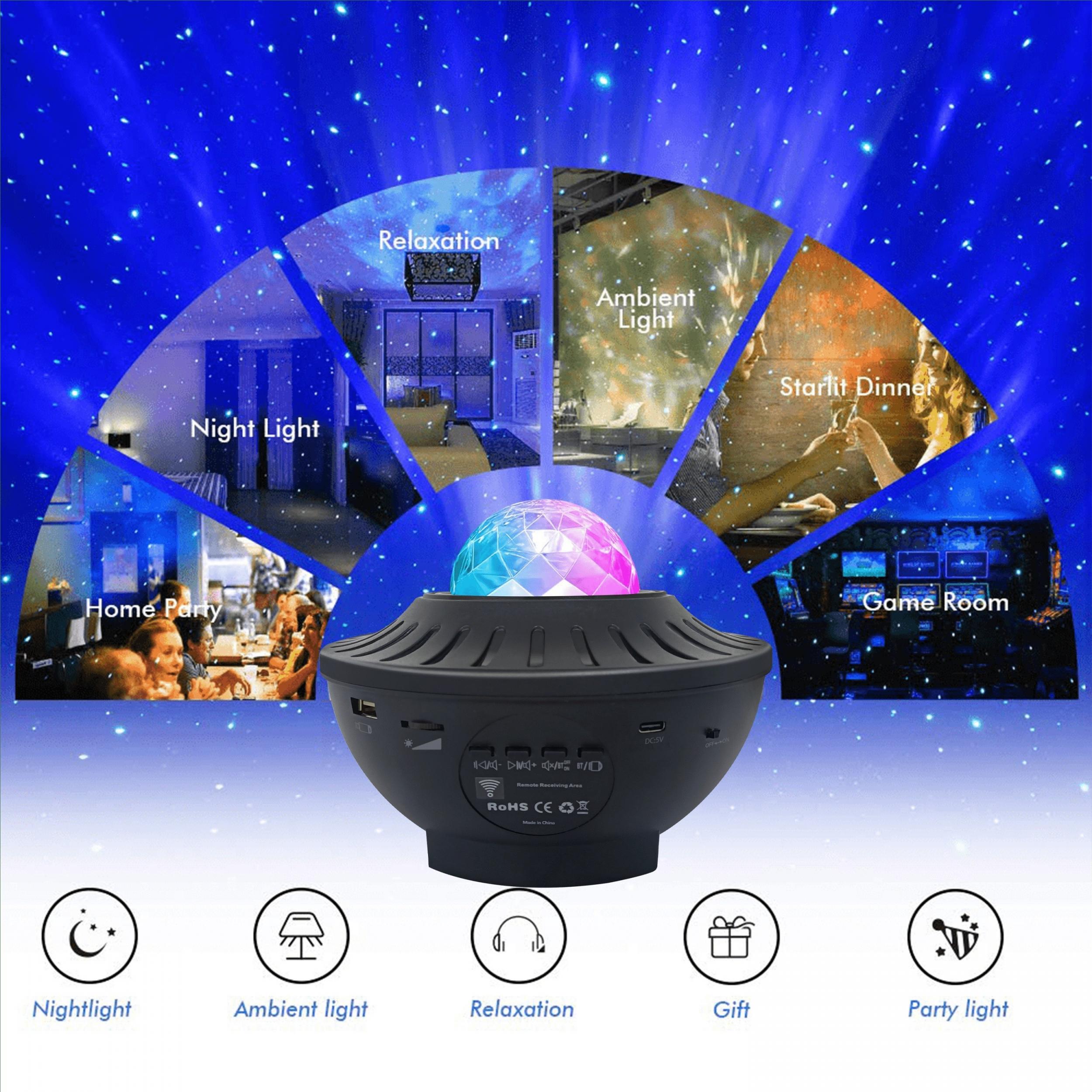 Galaxy Projector Star Night Light With Voice Control
