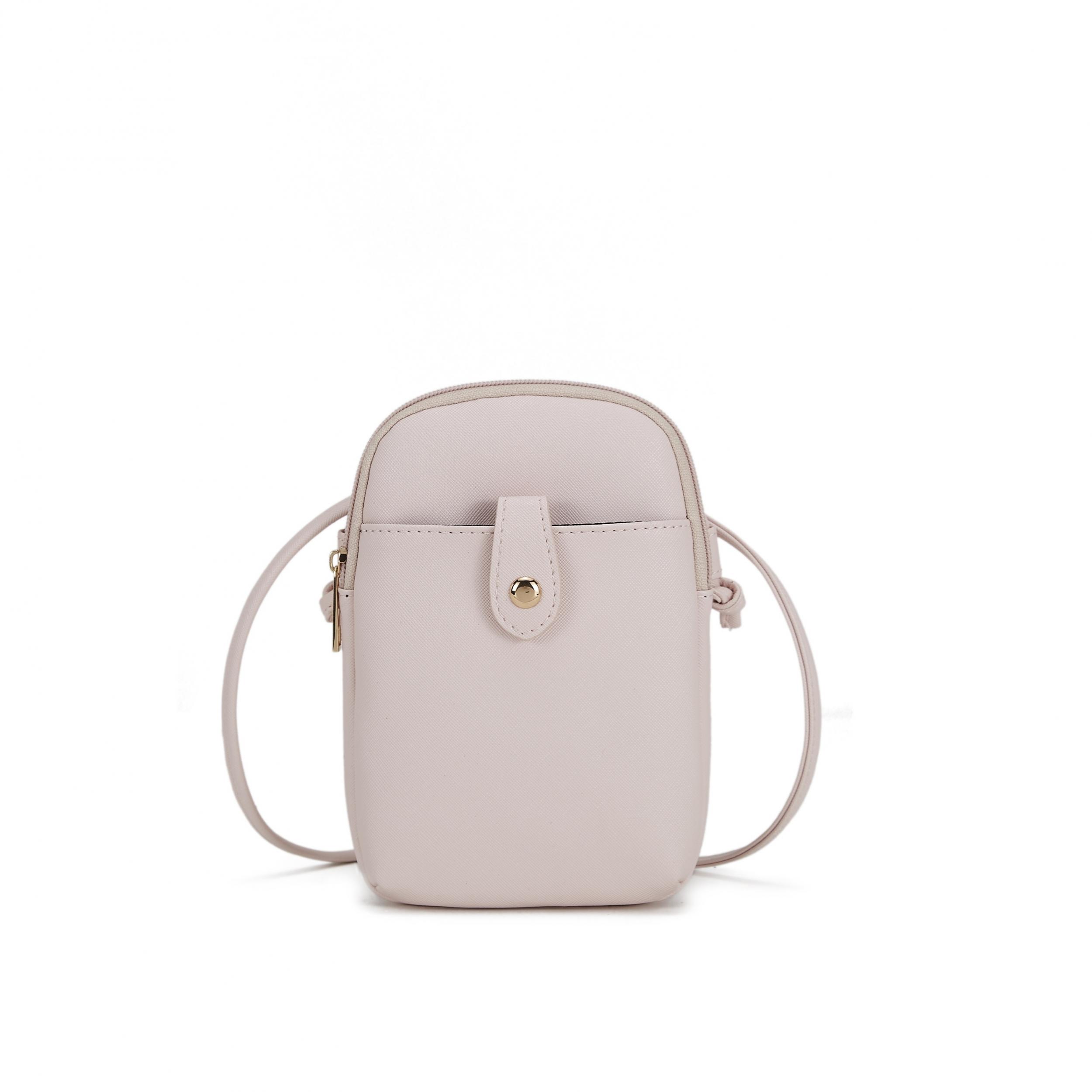 Solid Shoulder Bag Casual All Match Zipper Coin Purse Portable