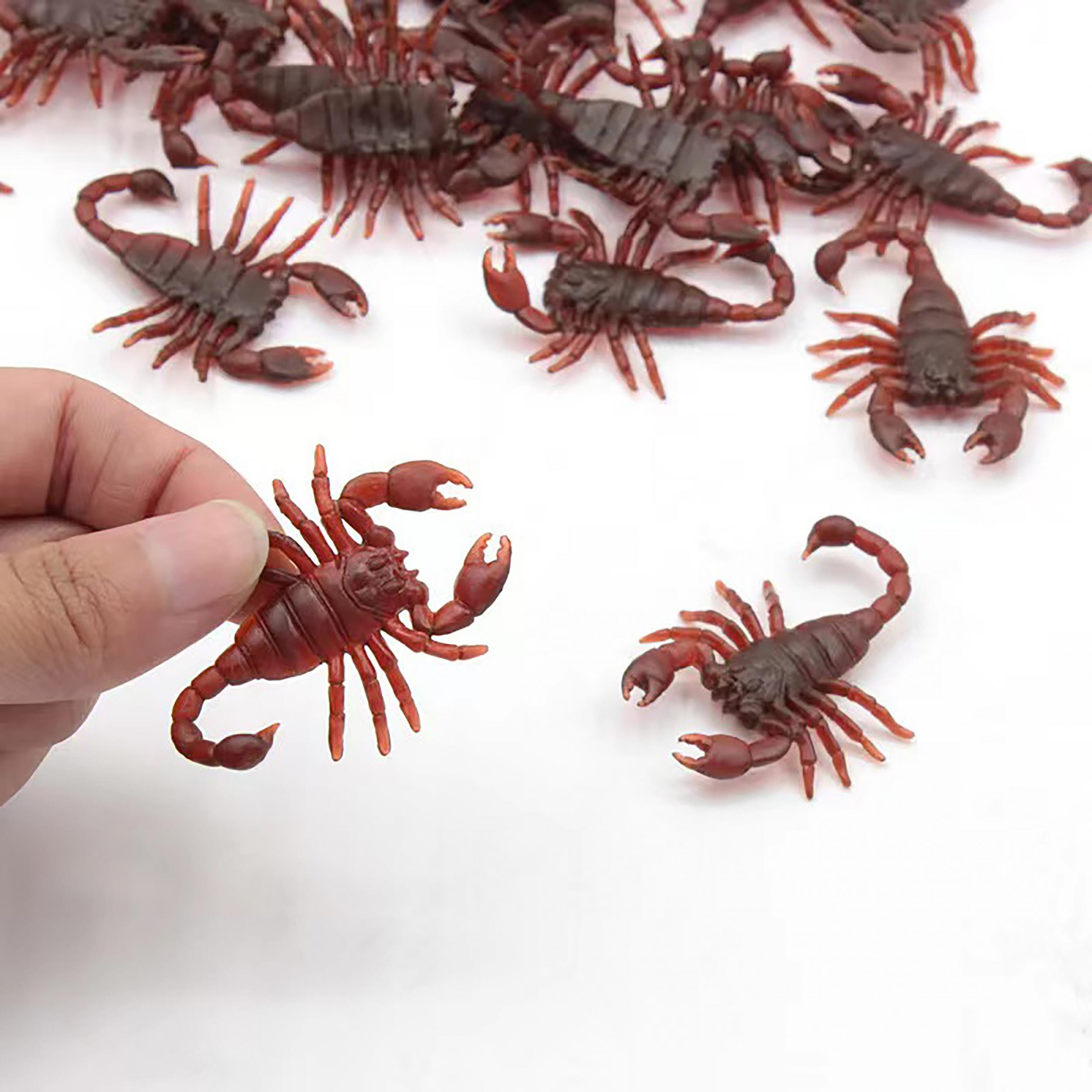 10pcs Halloween Plastic Scorpion Prank Props Home Room Theme Party Decor