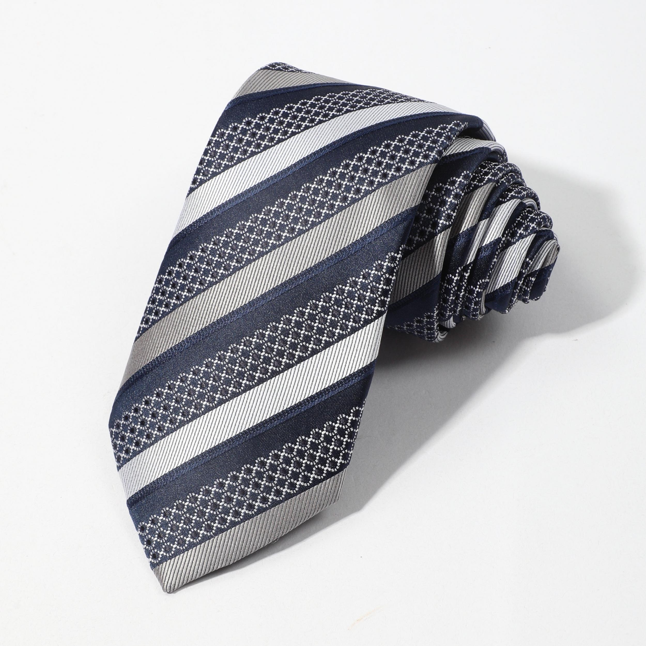 Men's Striped Thickened Tie for Business Versatility