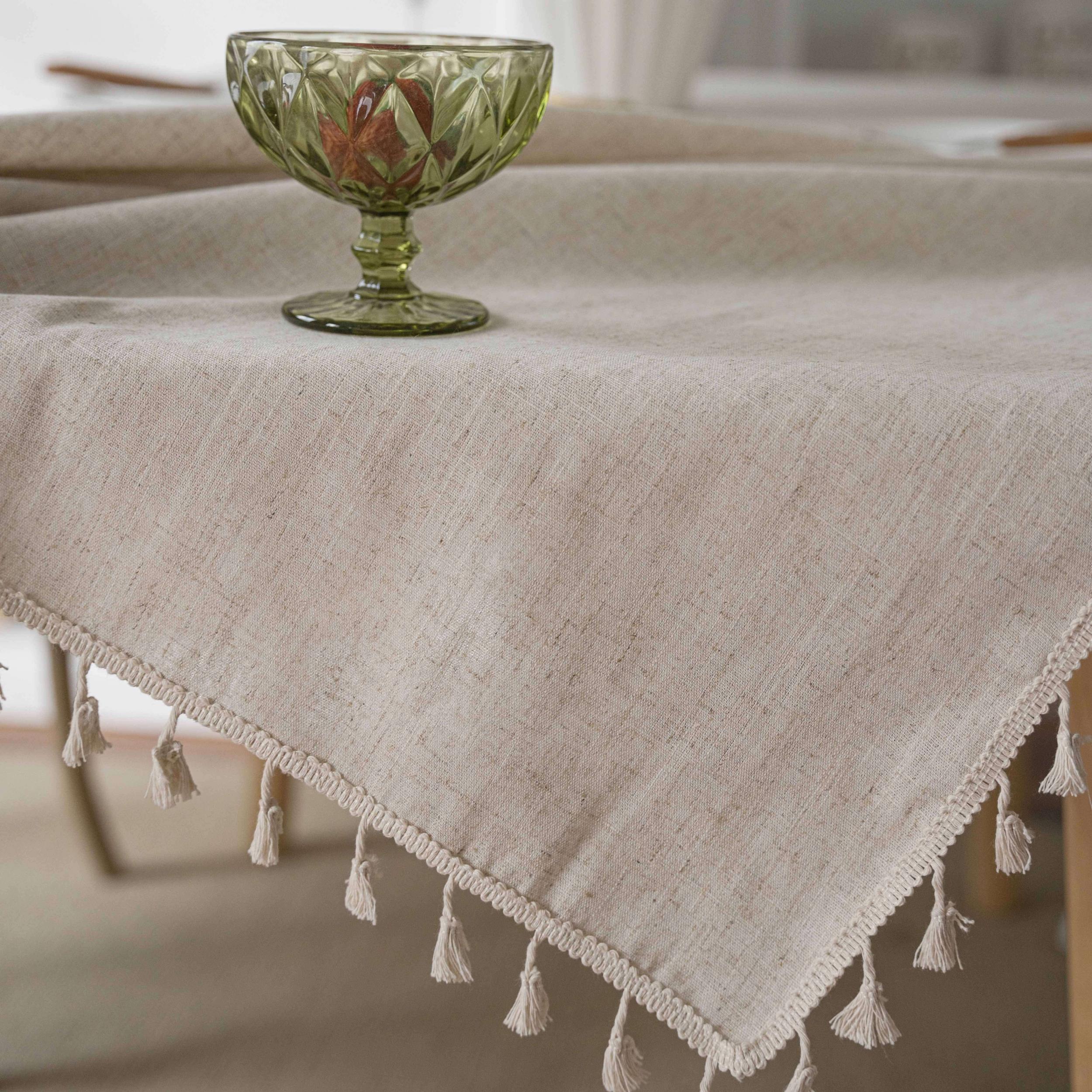 Bohemian Fringe Embroidered Tablecloth