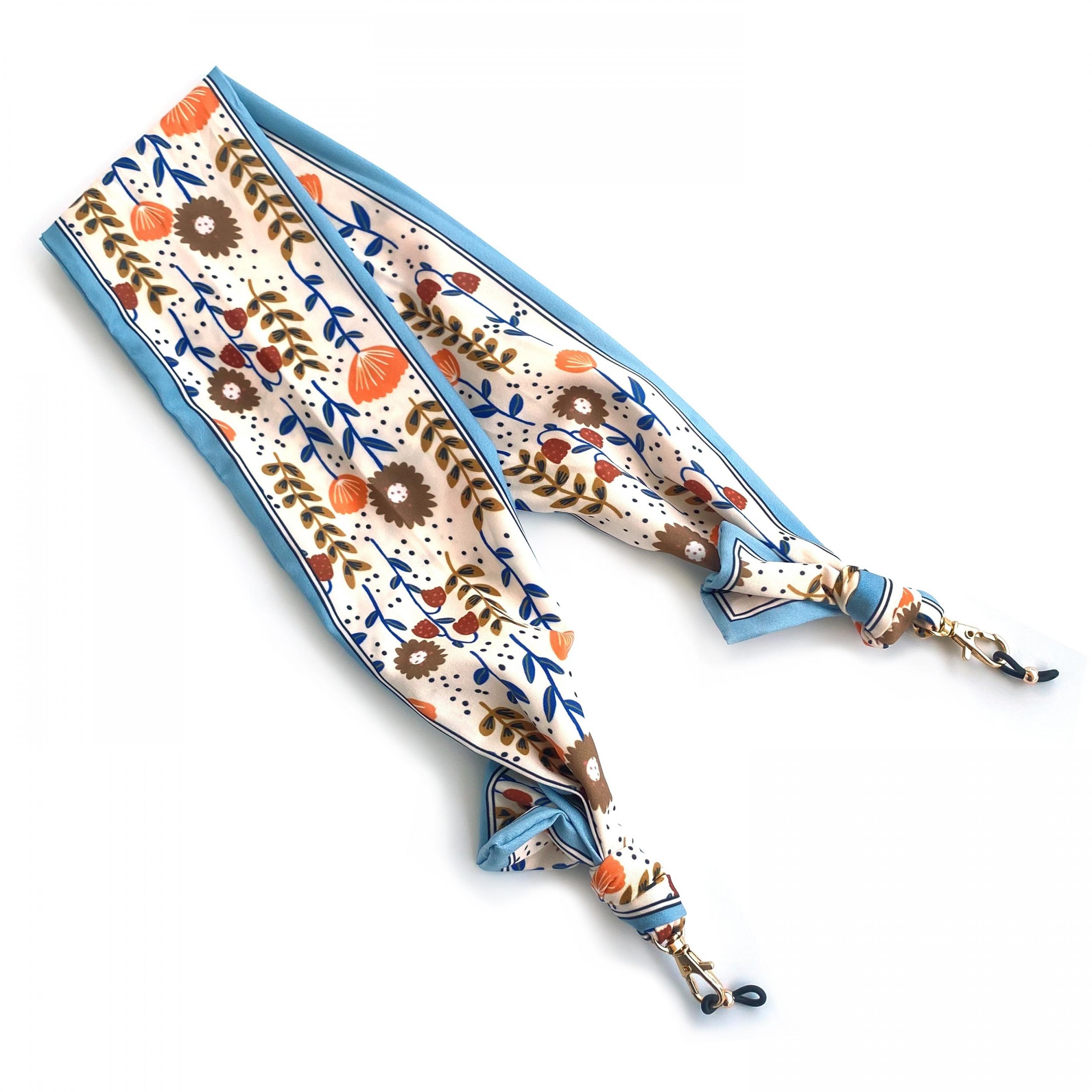 Boho Printed Scarf Glasses Chain, Windproof Neck Strap