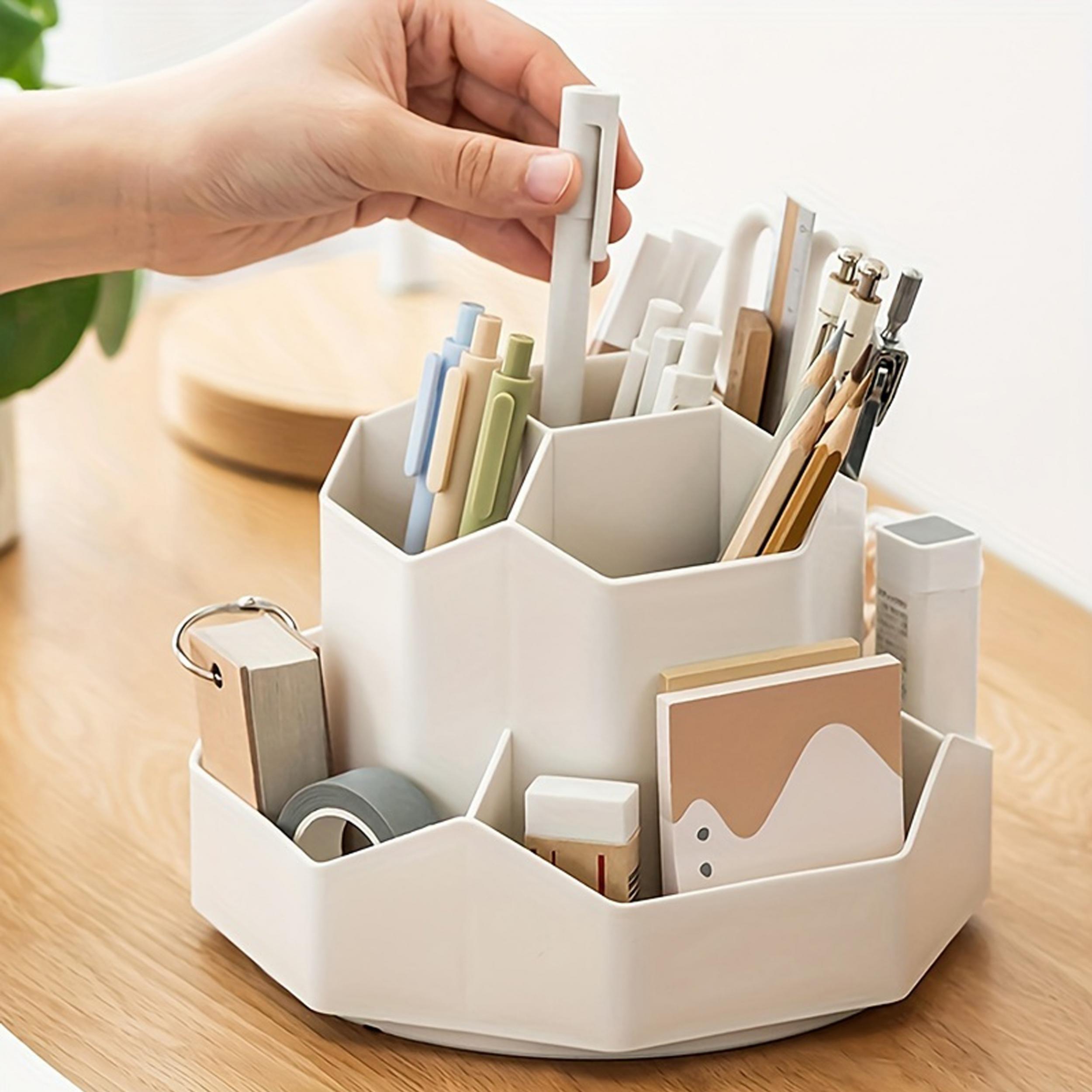 Desk Makeup Brush and Pen Holder Organizer Large Capacity Storage Box