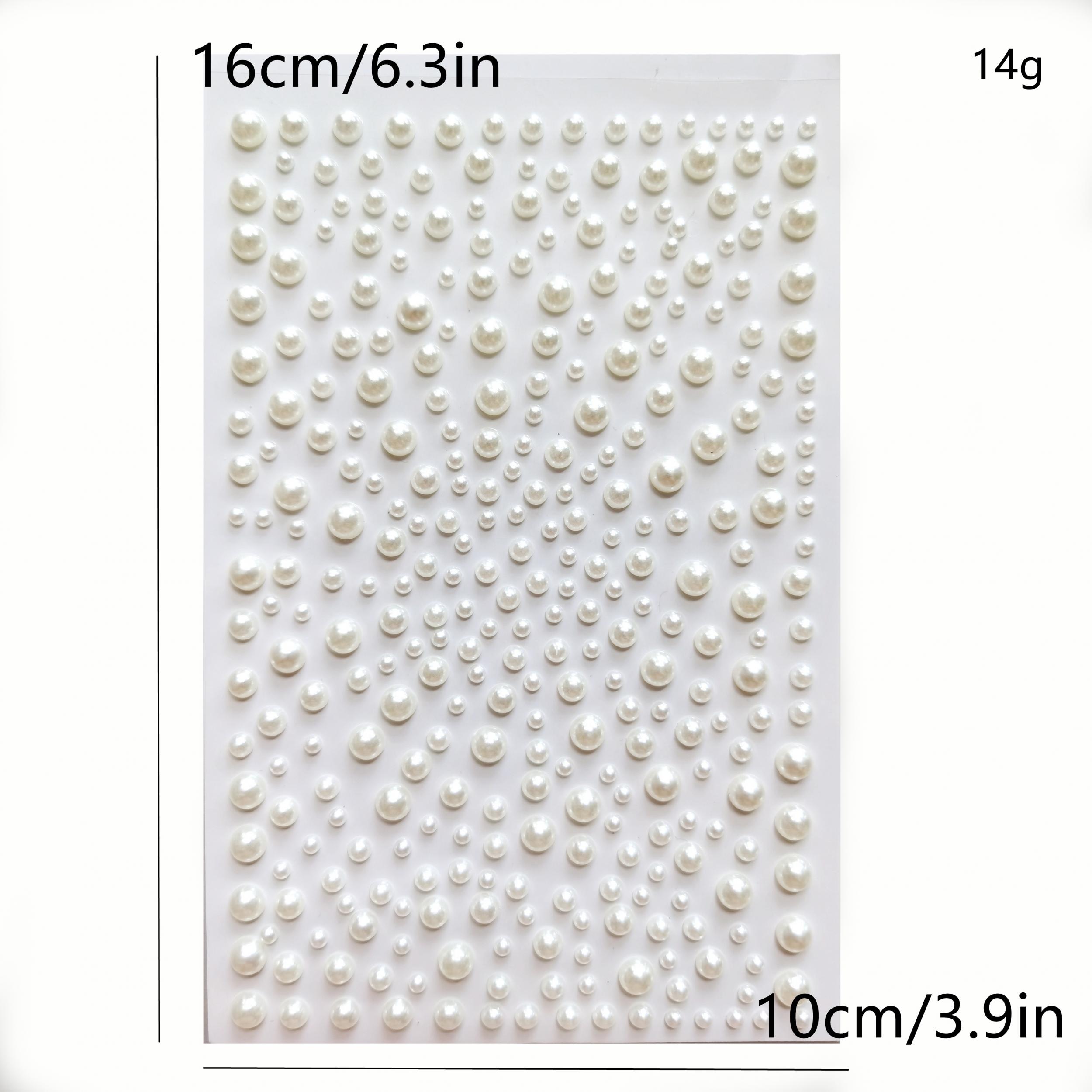 Pearl Sticker Flat Back 3mm for Makeup Nail Art DIY Crafts Scrapbooking