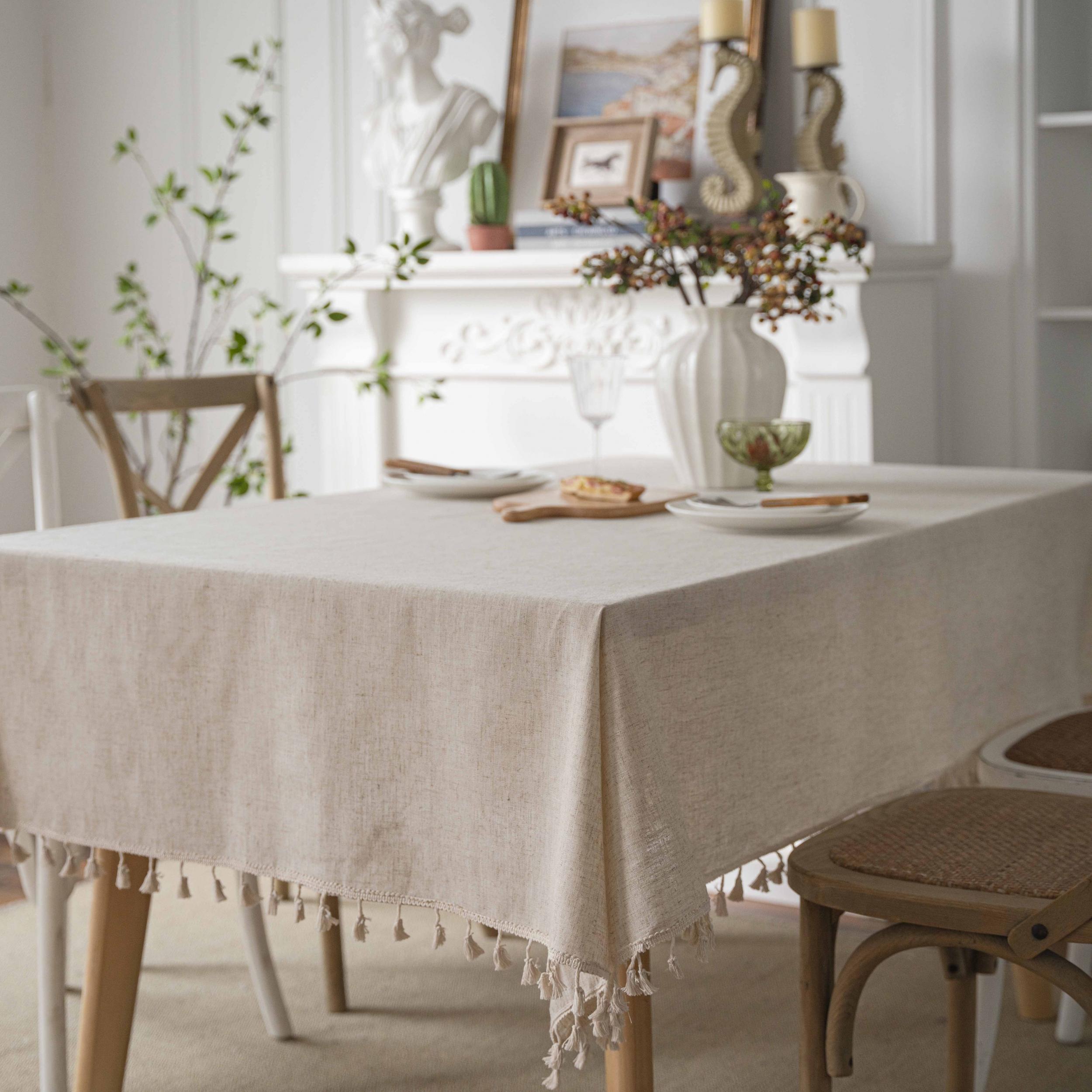 Bohemian Fringe Embroidered Tablecloth