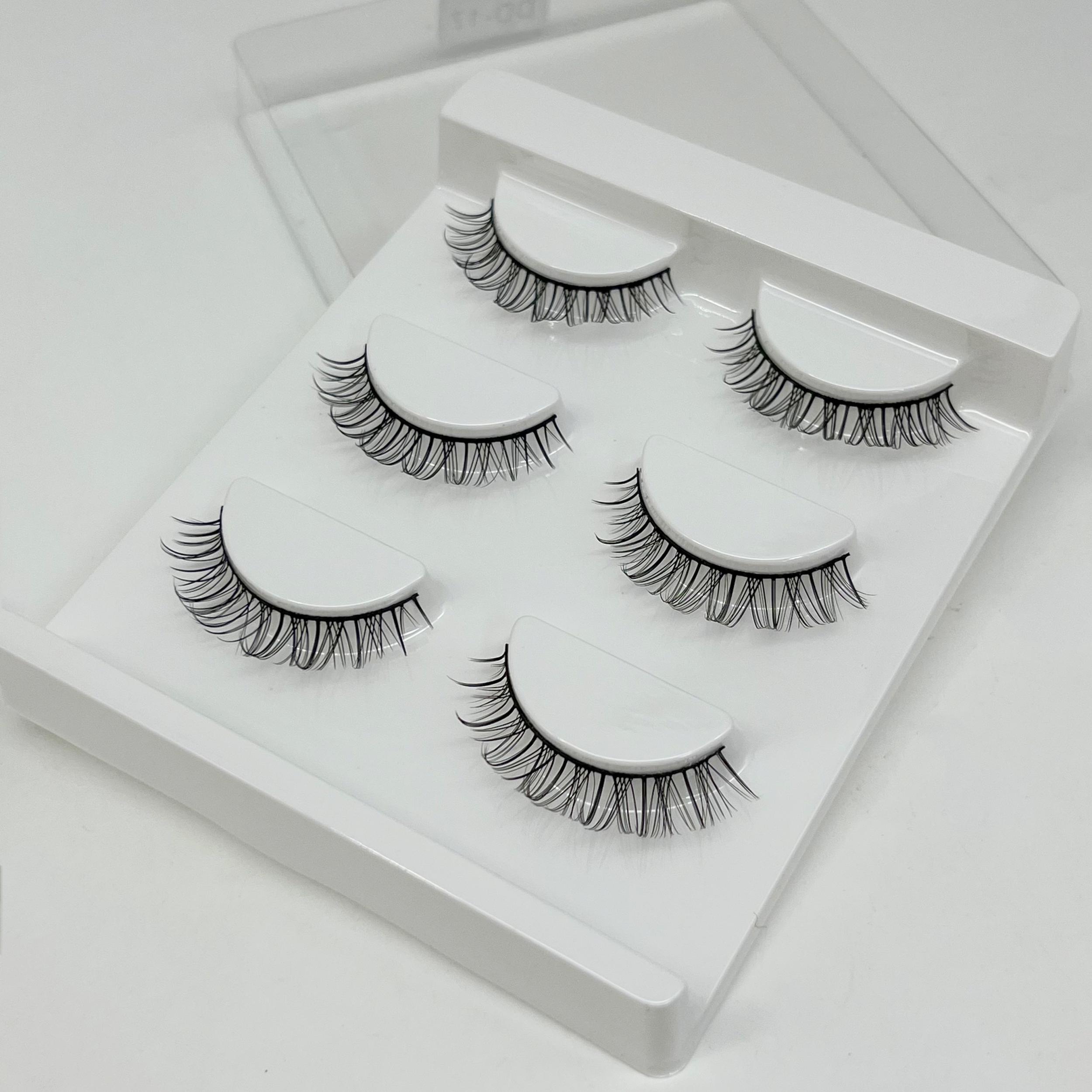 3 Pairs False Eyelashes D Curling 10mm Natural Thick Eyelashes