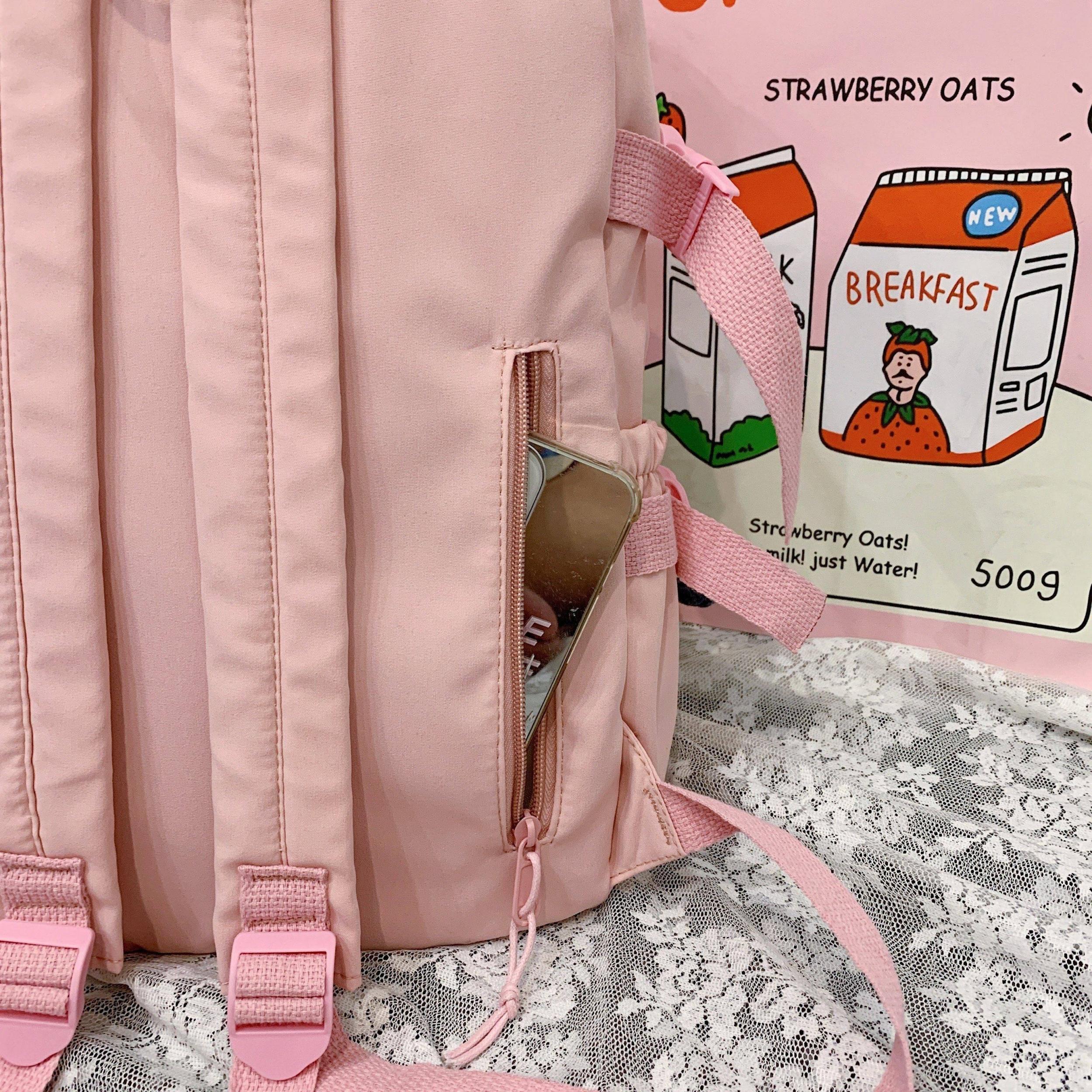 Waterproof School Backpack For Girls Four Badges