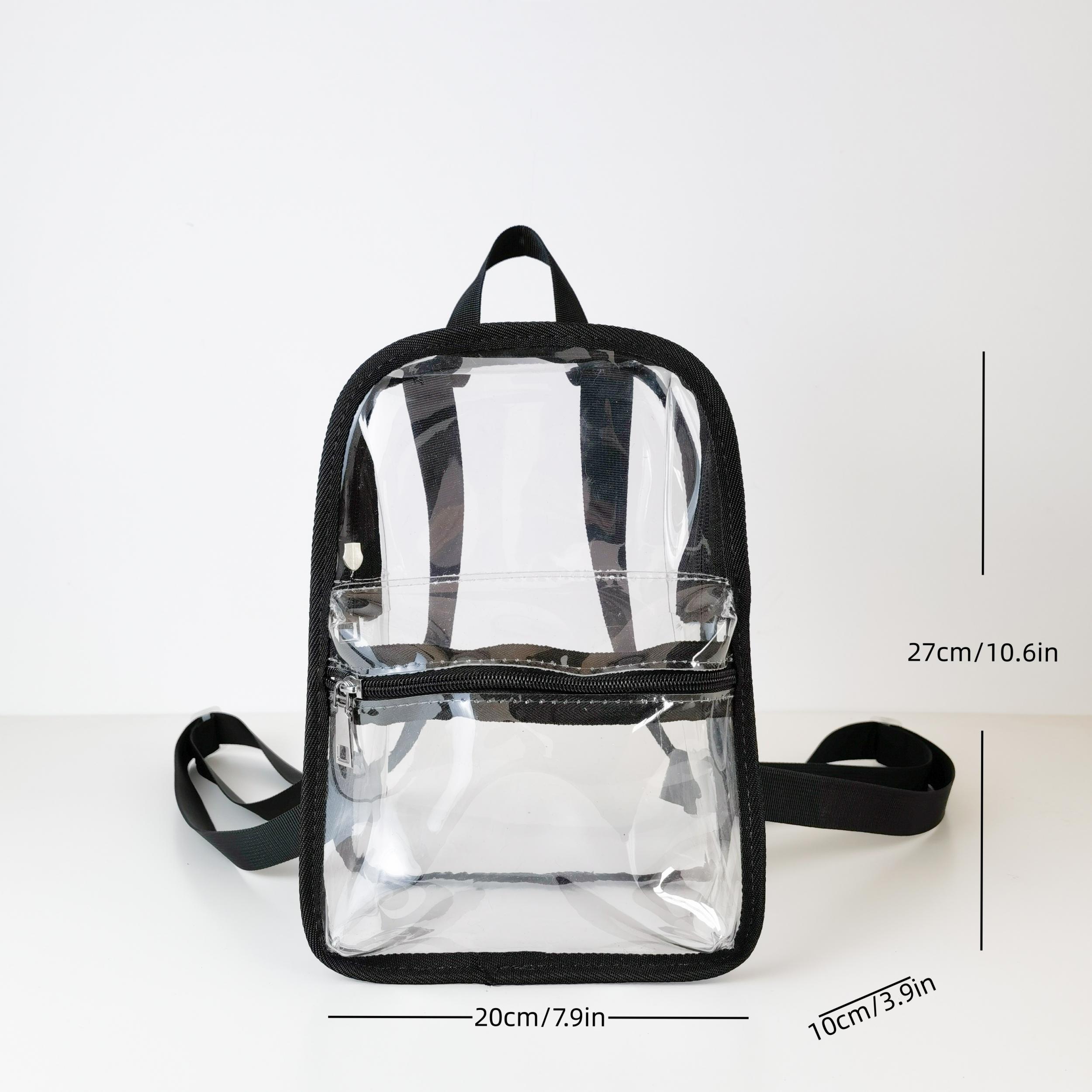 Clear PVC Backpack Waterproof School Bag Daypack Travel Concert