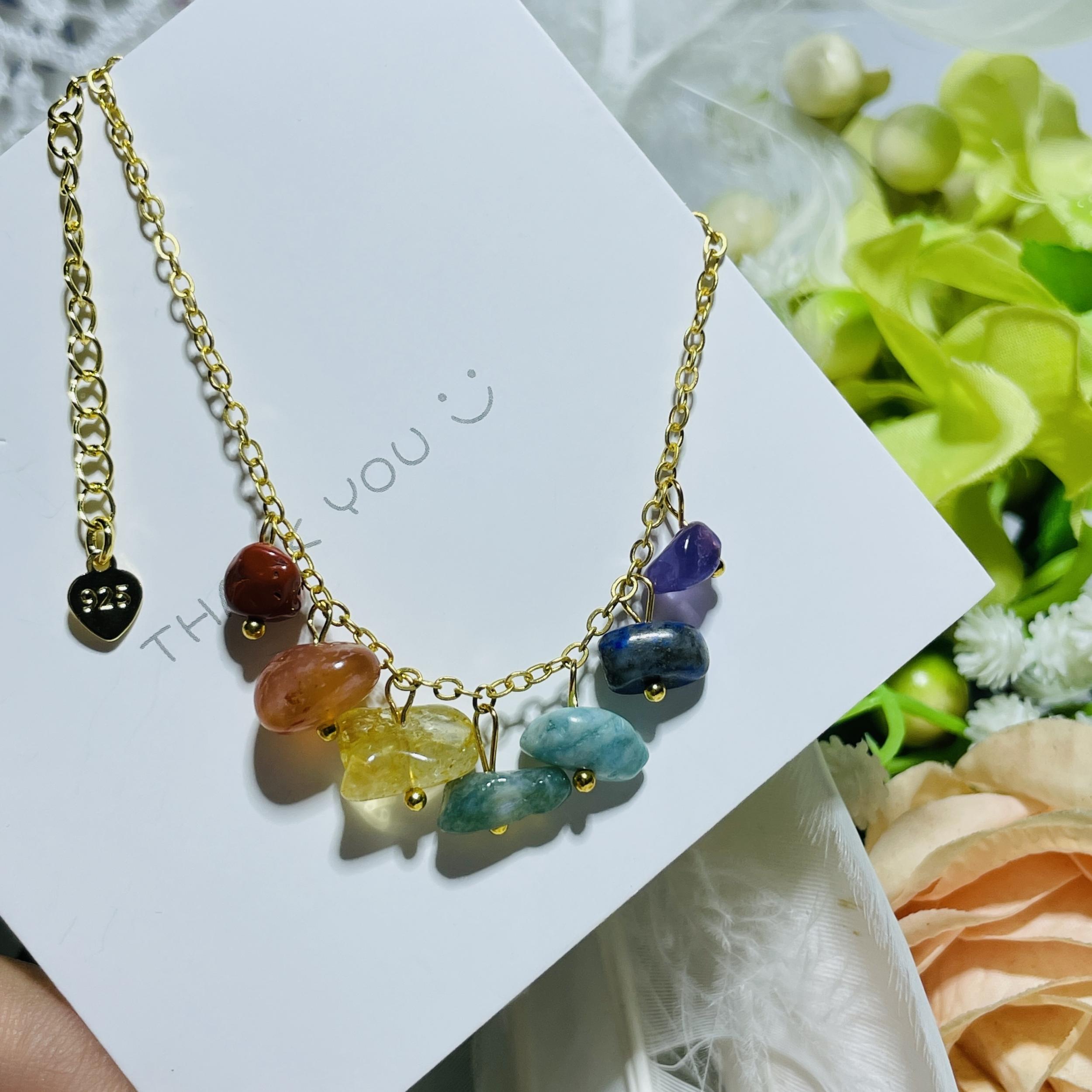 Natural Crystal Seven Chakra Bracelets, Healing Accessories