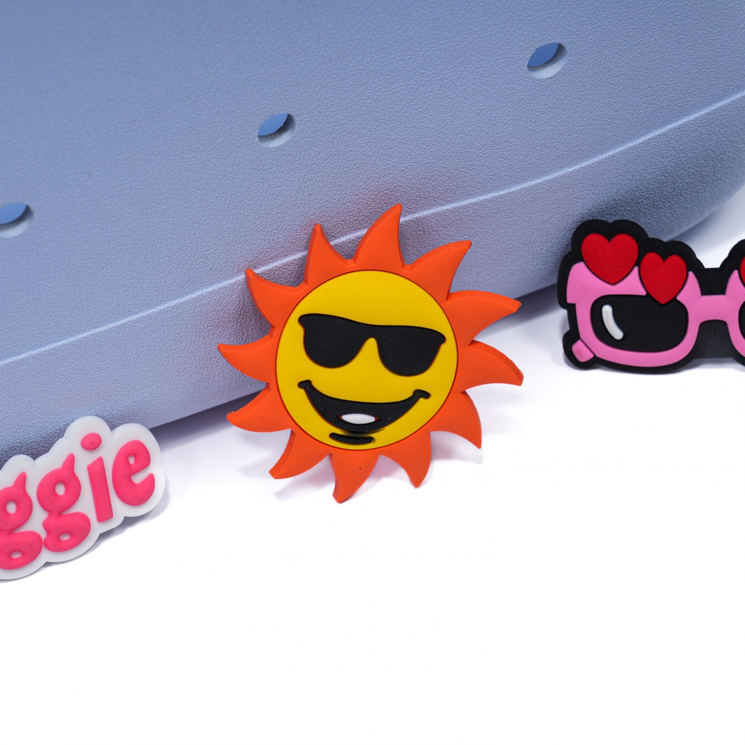 3-6Pcs Cartoon Charms for Beach Bag, Creative Silicone Accessories