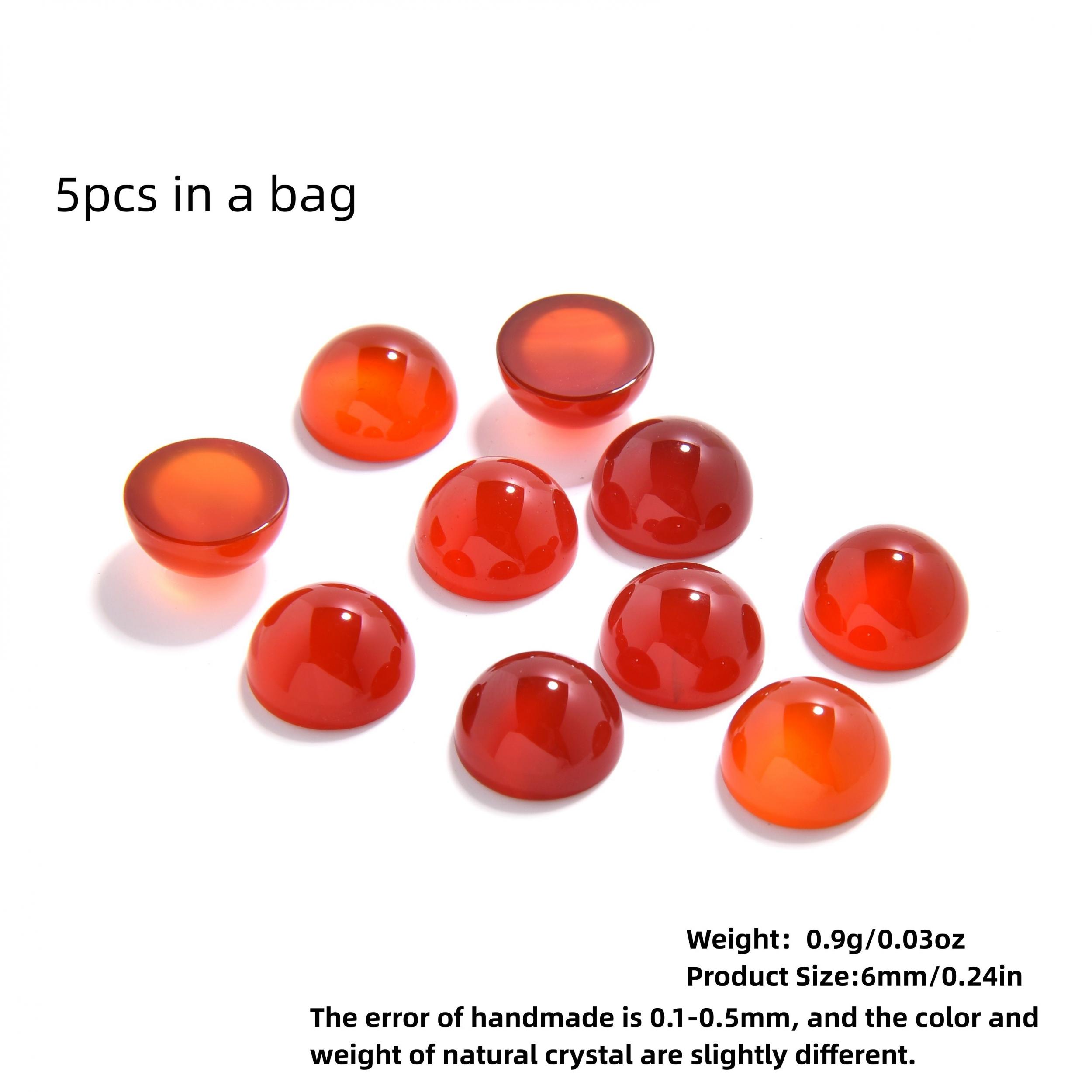 High end Red Agate Ring Surface Ruby Ring Surface Crystal Loose Beads