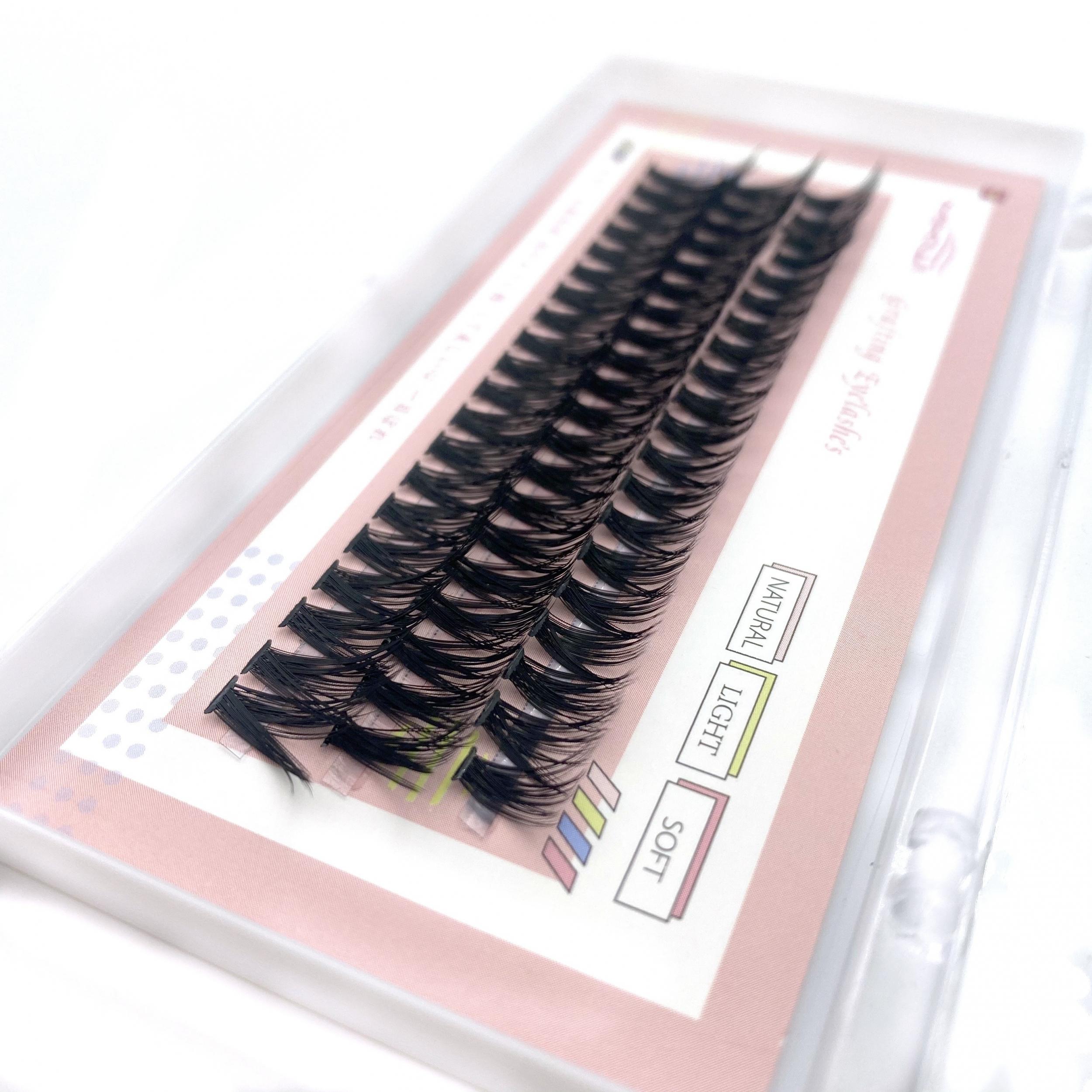 60pcs Cluster Lashes 40D 10 16mm Mix D Curling Individual Lashes Extensions