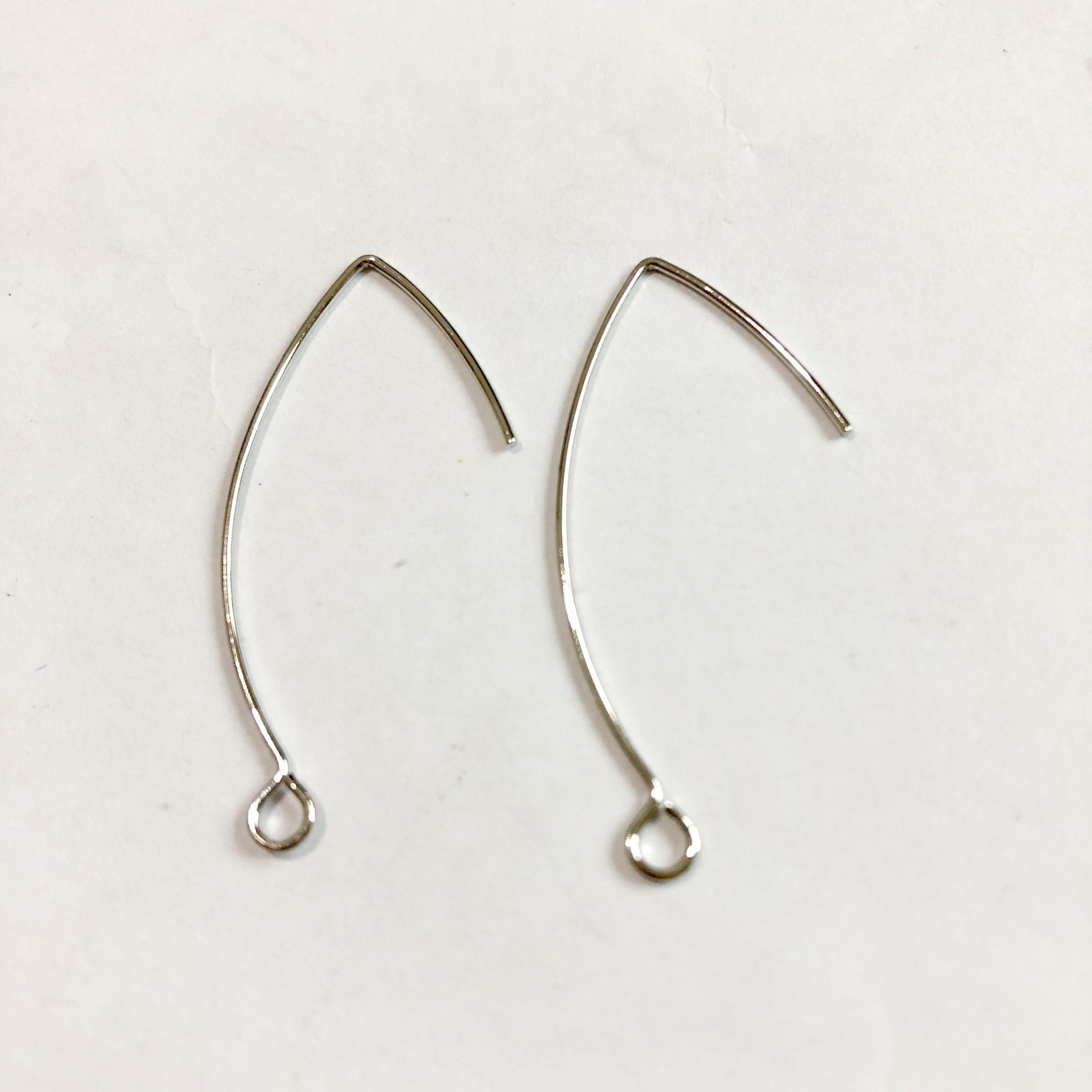 20pcs Golden Silvery Ear Wire DIY Assembly Ear Hooks