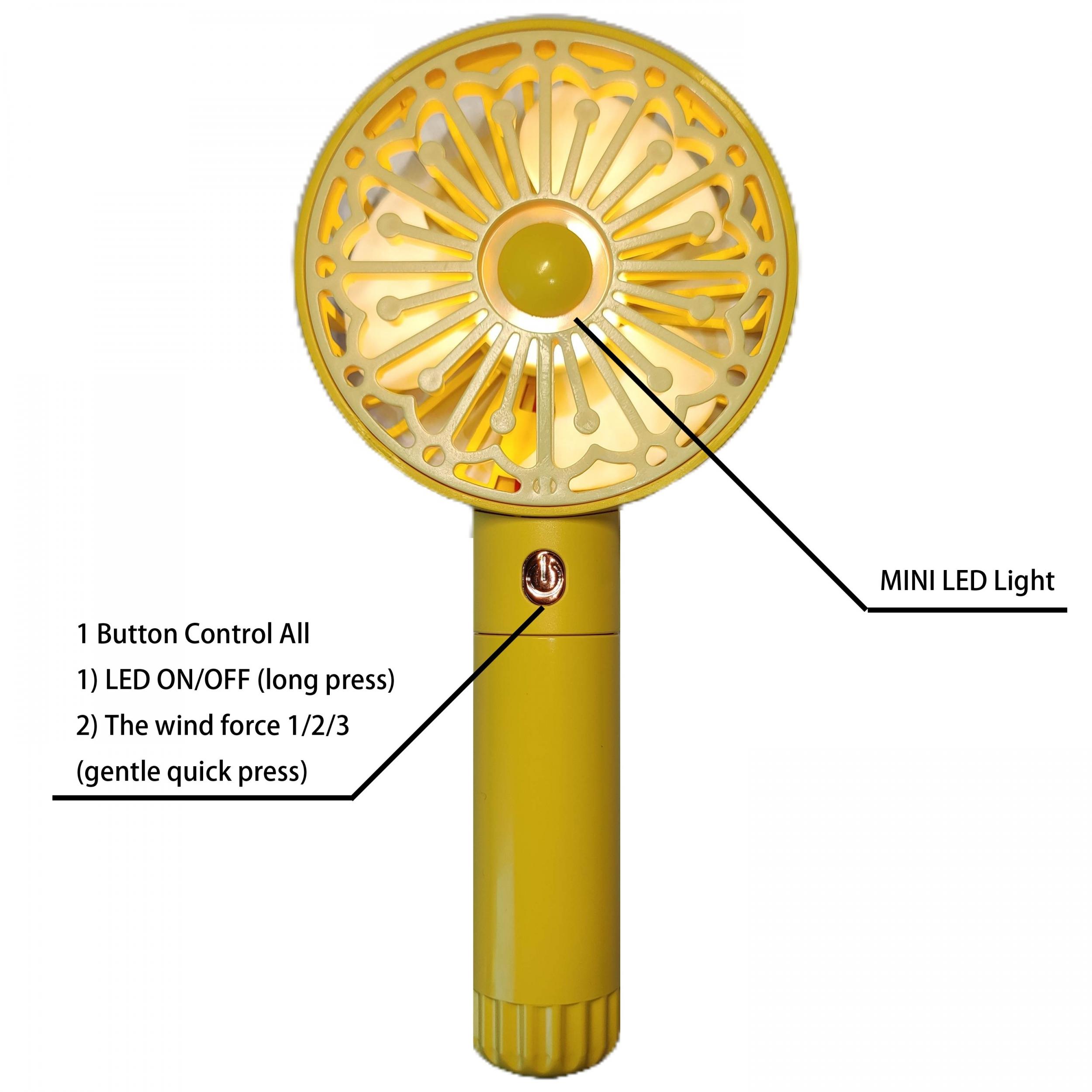 Portable USB Rechargeable Handheld Fan with Adjustable Speed