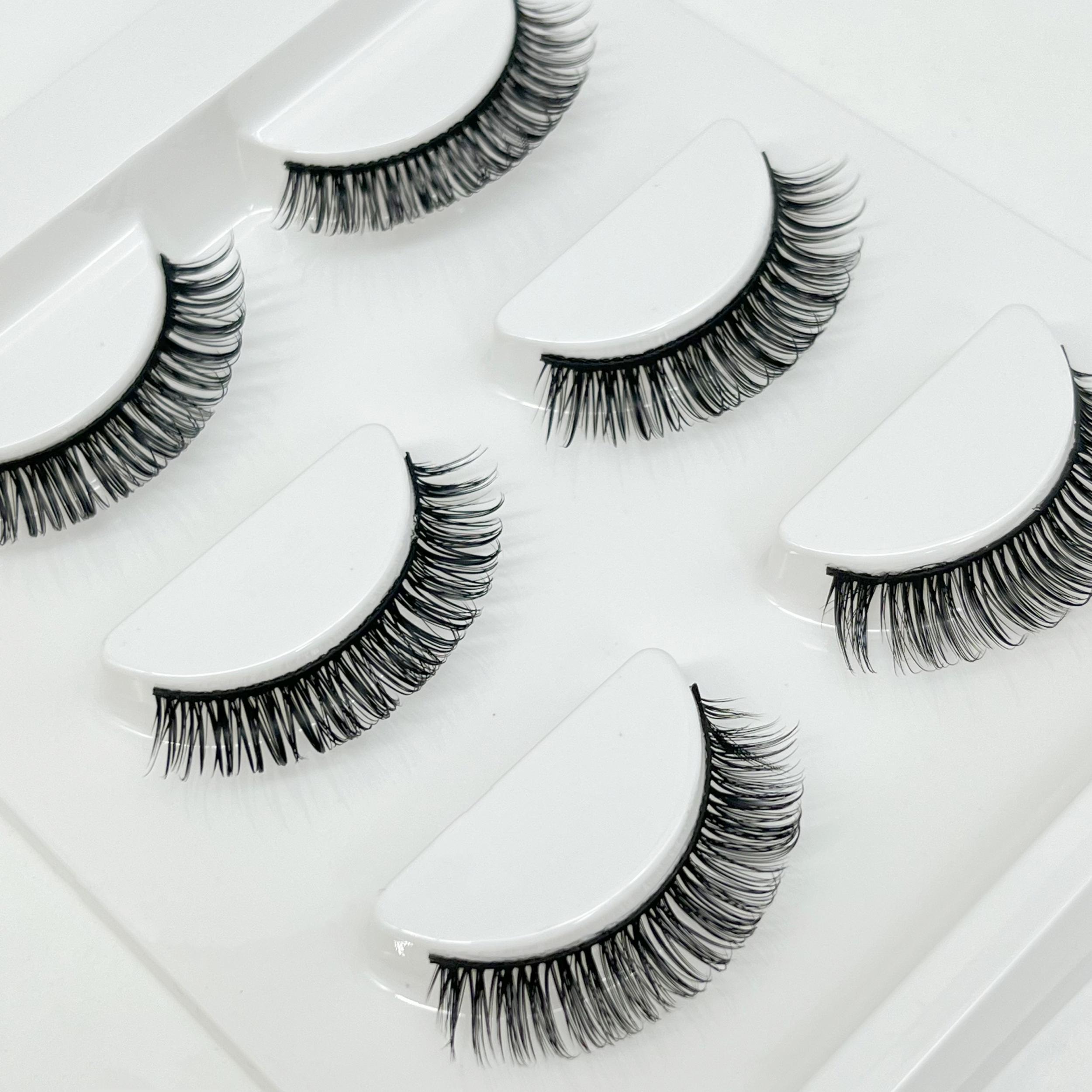 3 Pairs False Eyelashes D Curling 10mm Natural Thick Eyelashes