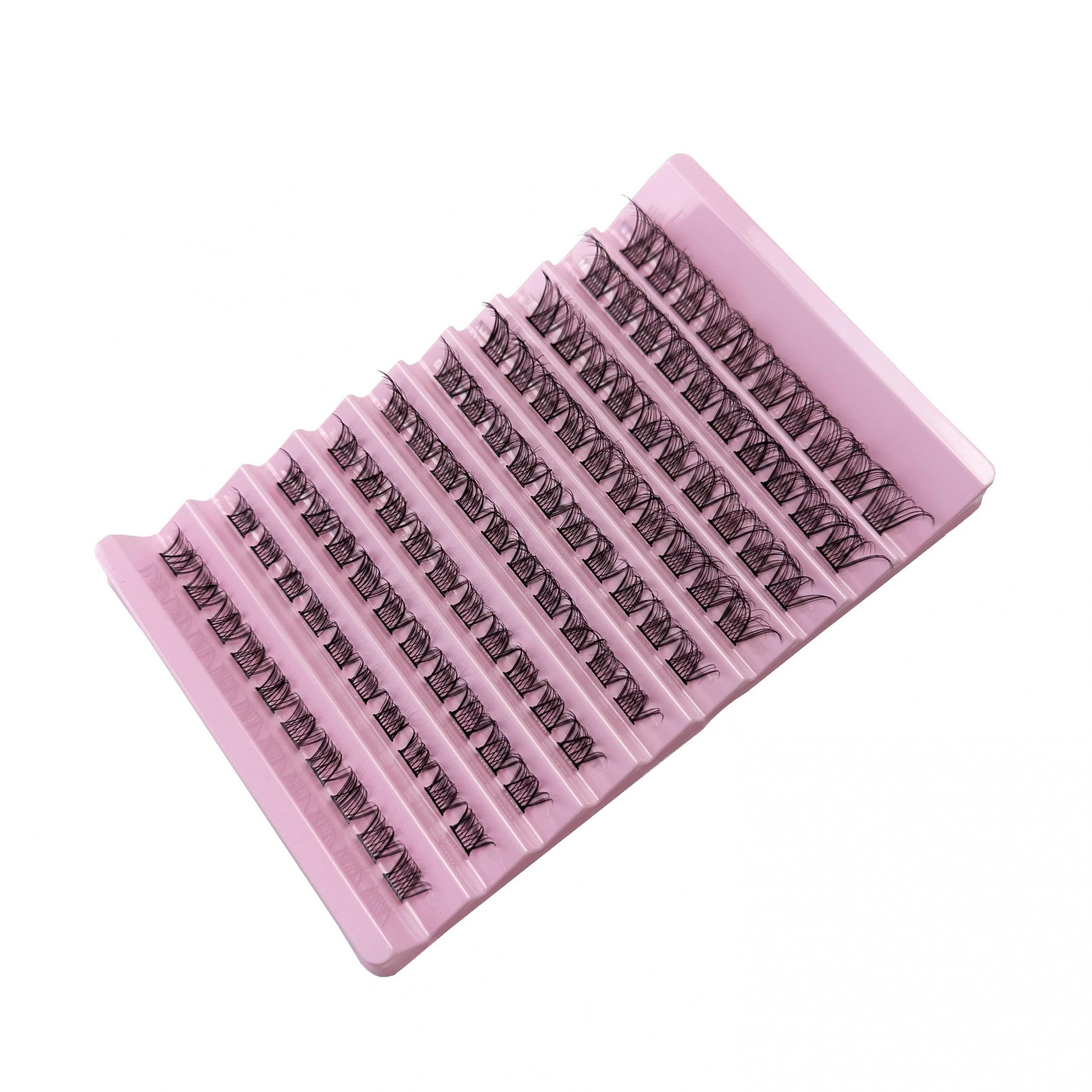 100pcs Mix D Curl Cluster Lashes 8-16mm Soft & Natural False Eyelashes DIY