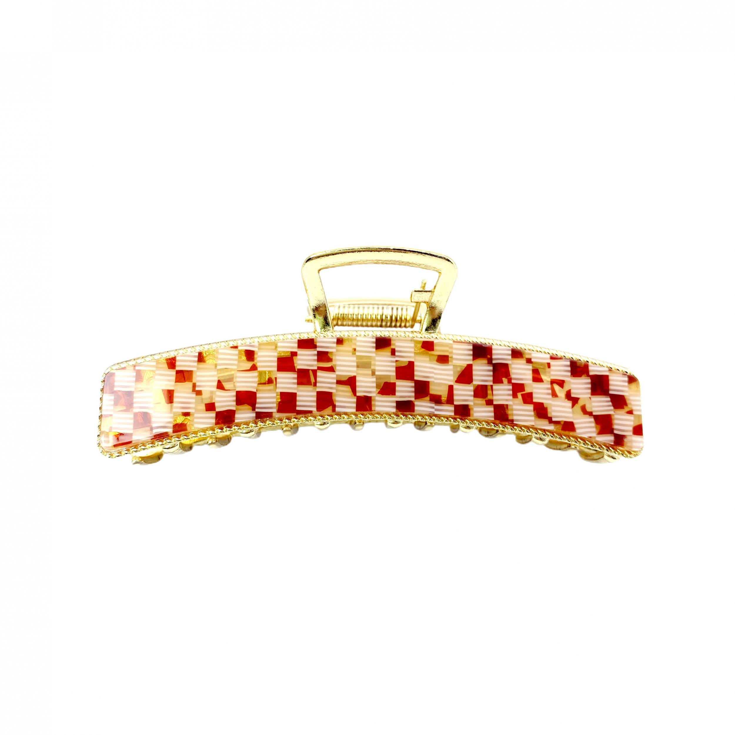 Leopard Pattern Hair Claw Plaid Ponytail Holder Hair Accessories
