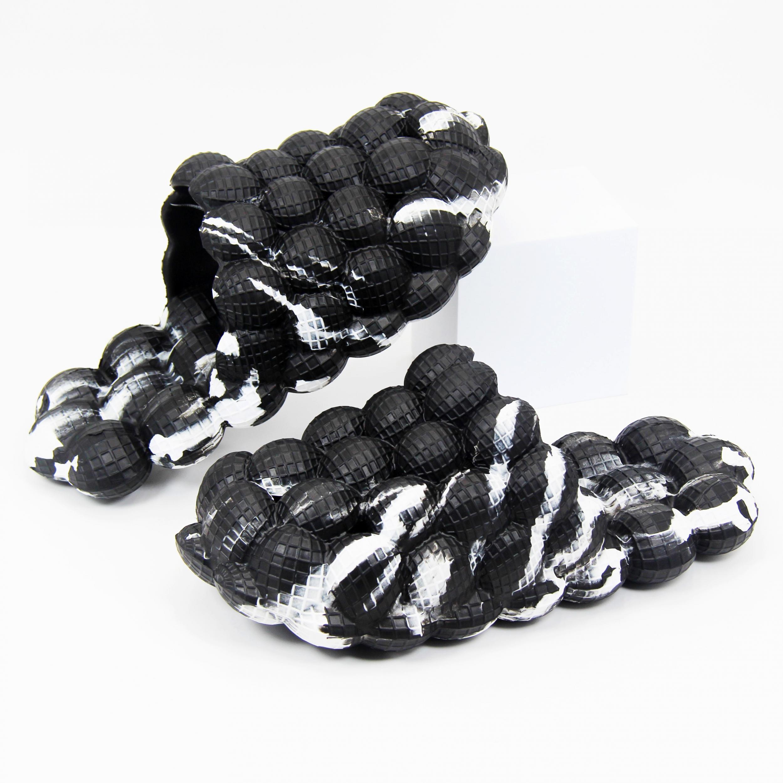 Men's Massage Bubble Slides Non-Slip Spa Slippers
