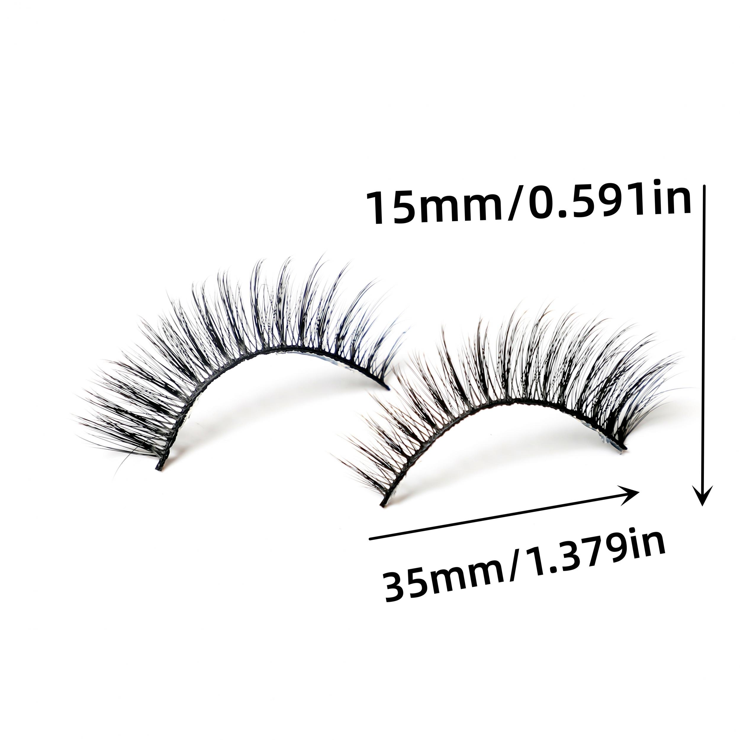 3D Thick Slender False Eyelashes Realistic Wispy Lashes 5 Pairs