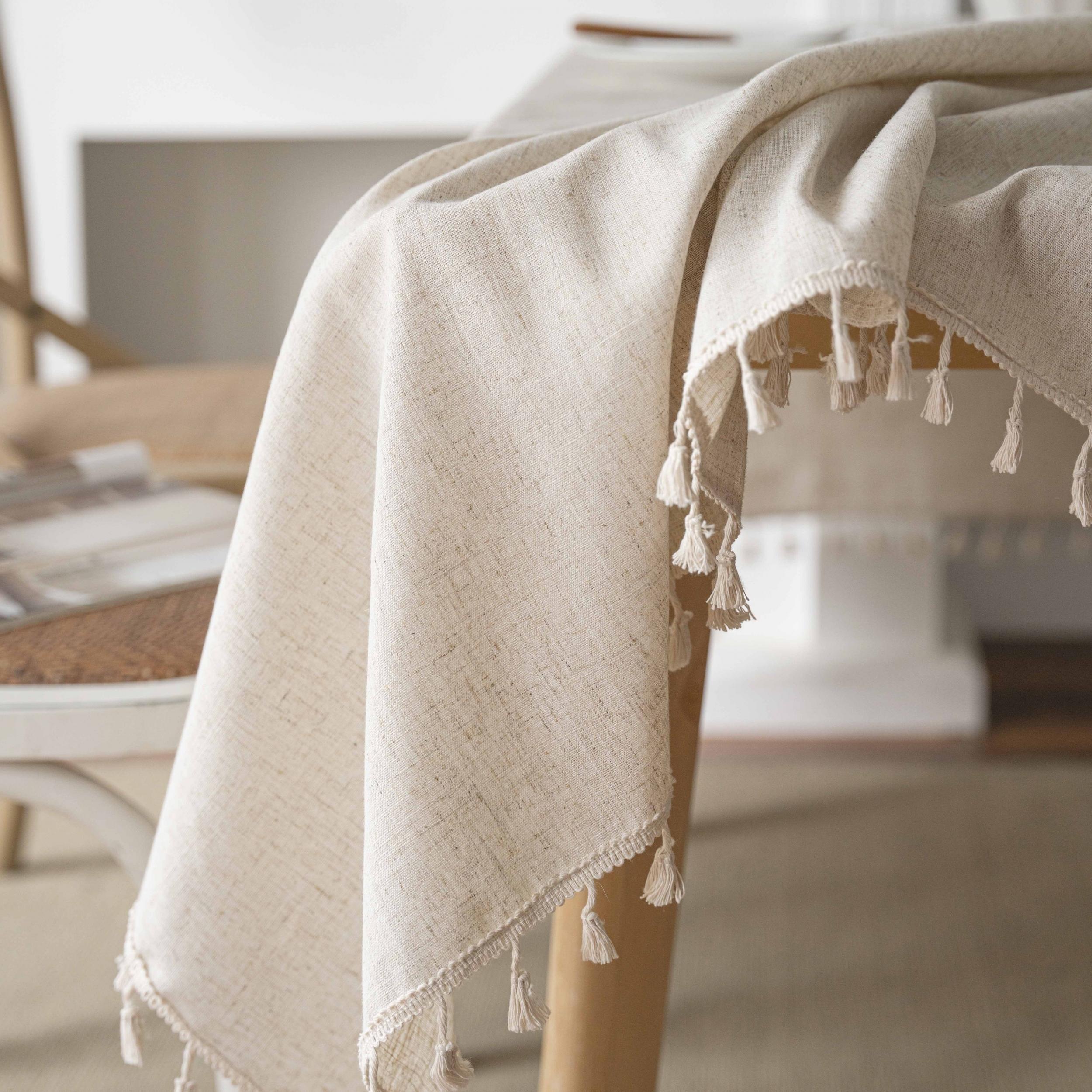 Bohemian Fringe Embroidered Tablecloth