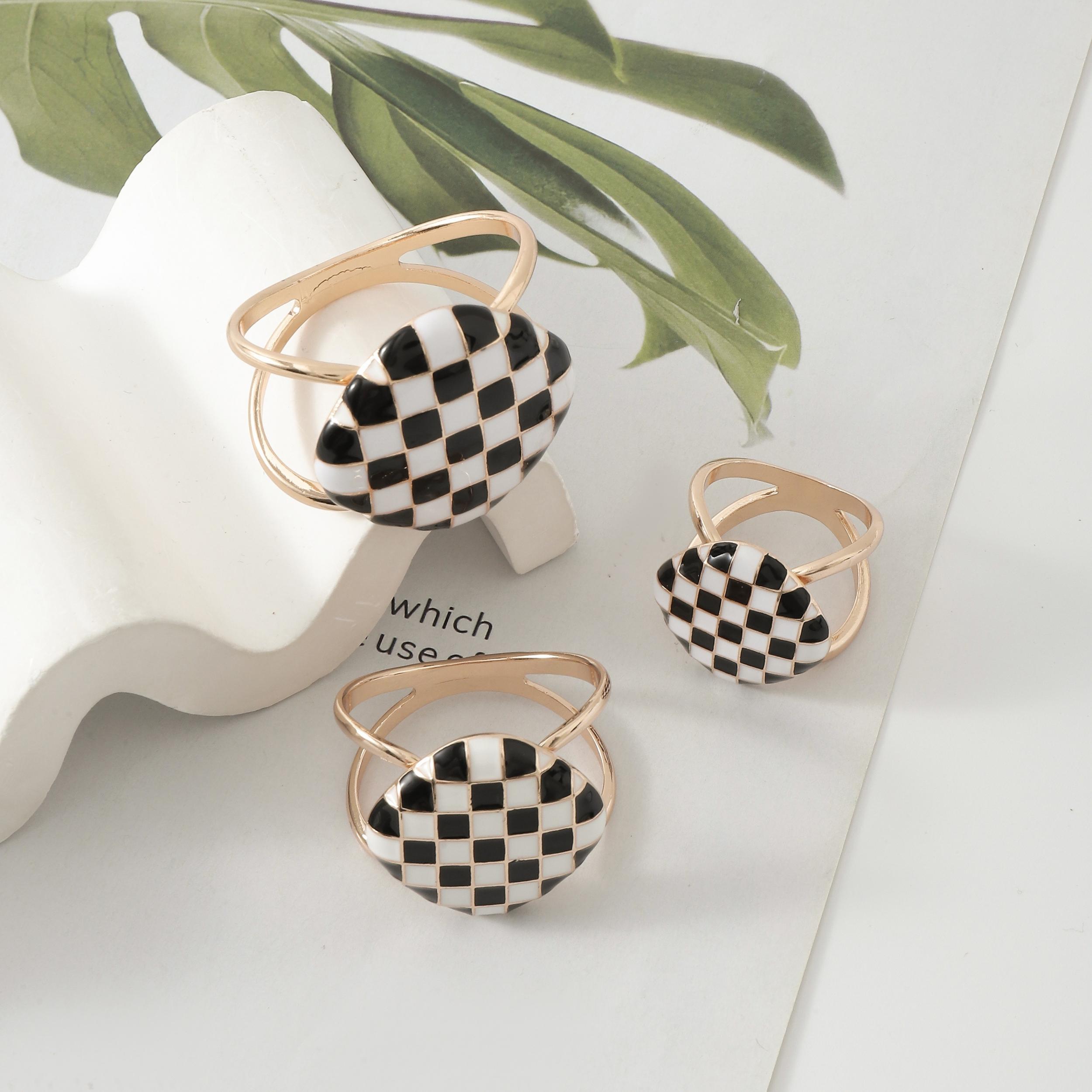 Plaid Scarf Ring Clip Square Clip Buckle Holder