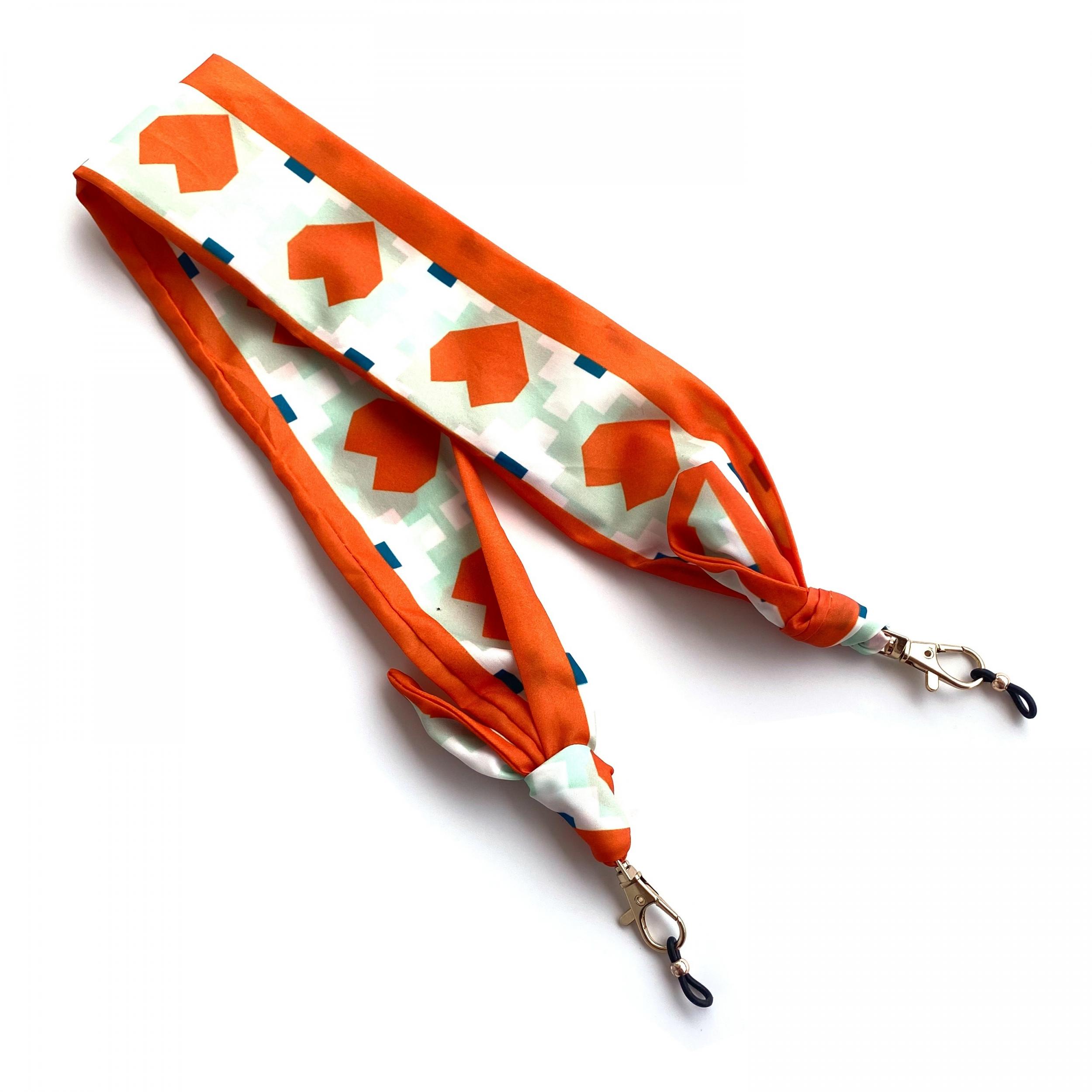 Boho Printed Scarf Glasses Chain, Windproof Neck Strap